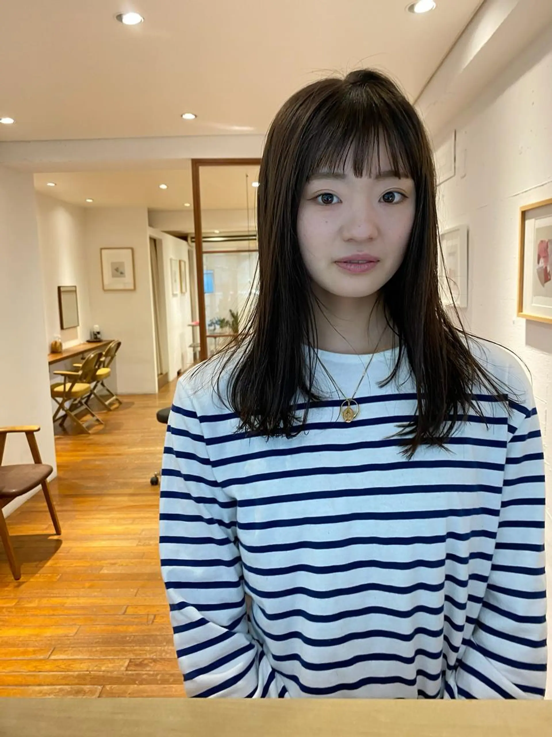 ミディアム カラー カット ヘアカラー トリートメント IVORY.所属・🟩白髪ぼかし/ボブ /ショートヘア/大司のヘアスタイル