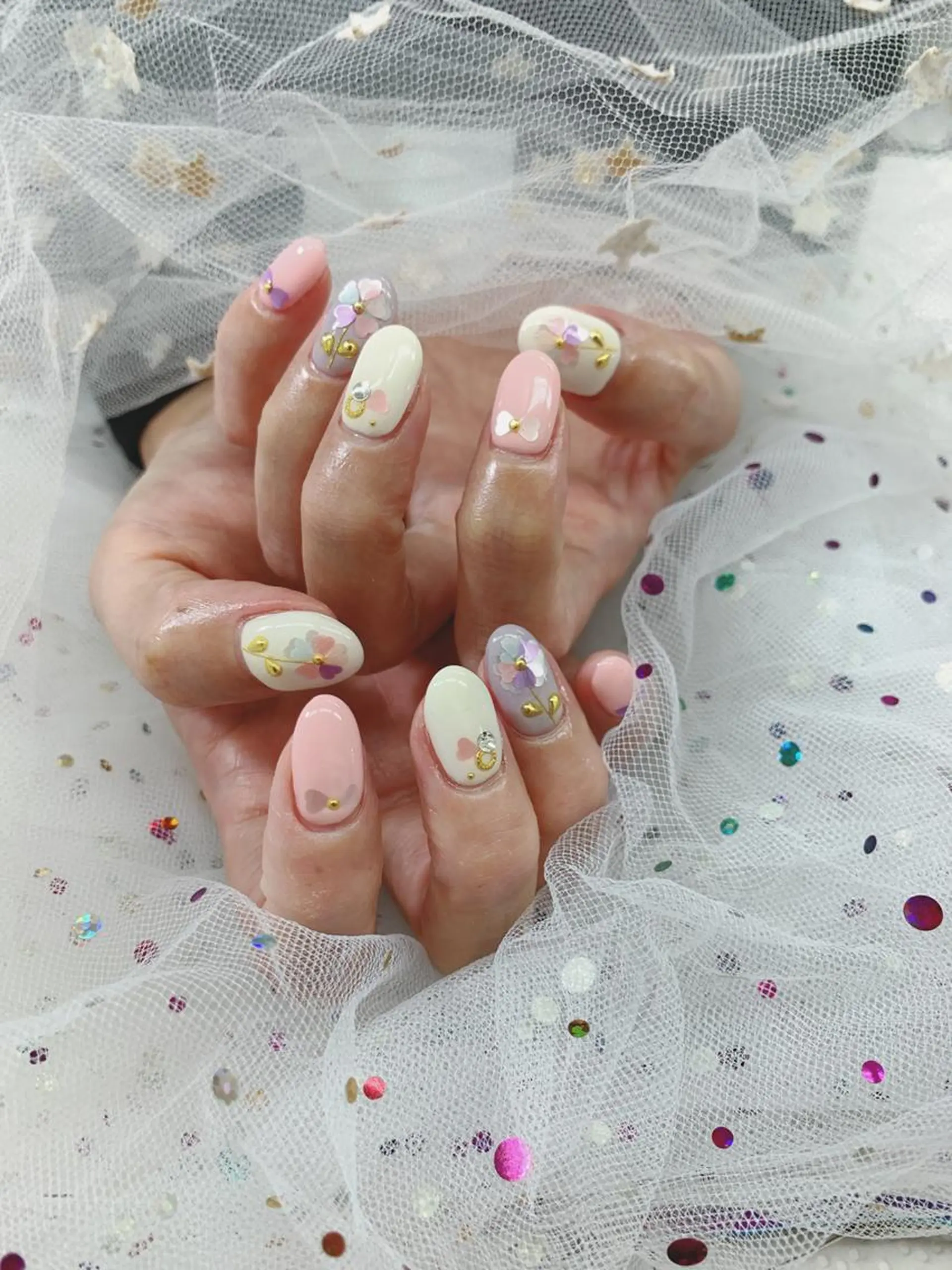 ネイル 🦋ネイルサロン ブラン🌈ゆりのネイルデザイン