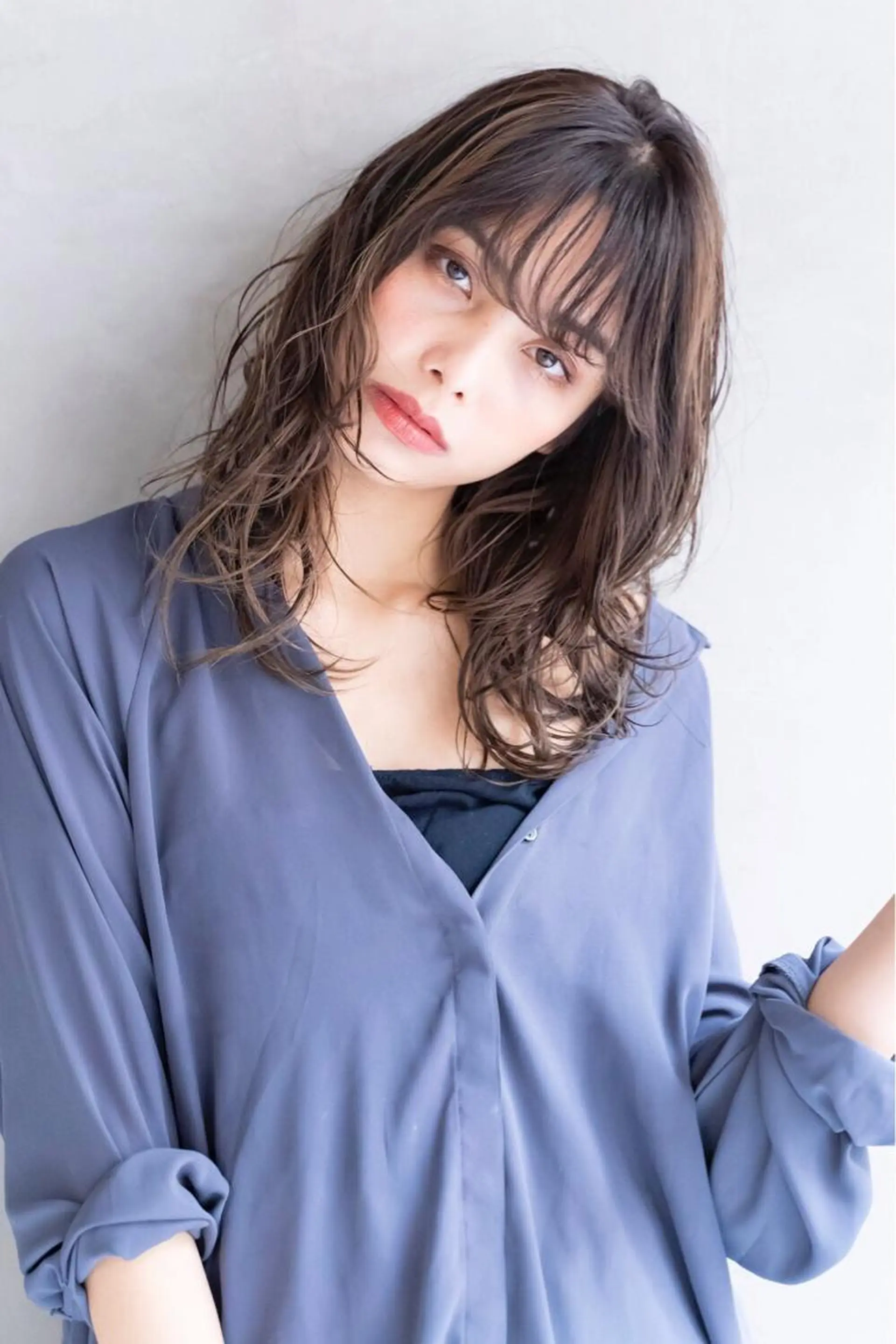 セミロング カラー 💘透明感カラー💘 沖本 将宏のヘアスタイル