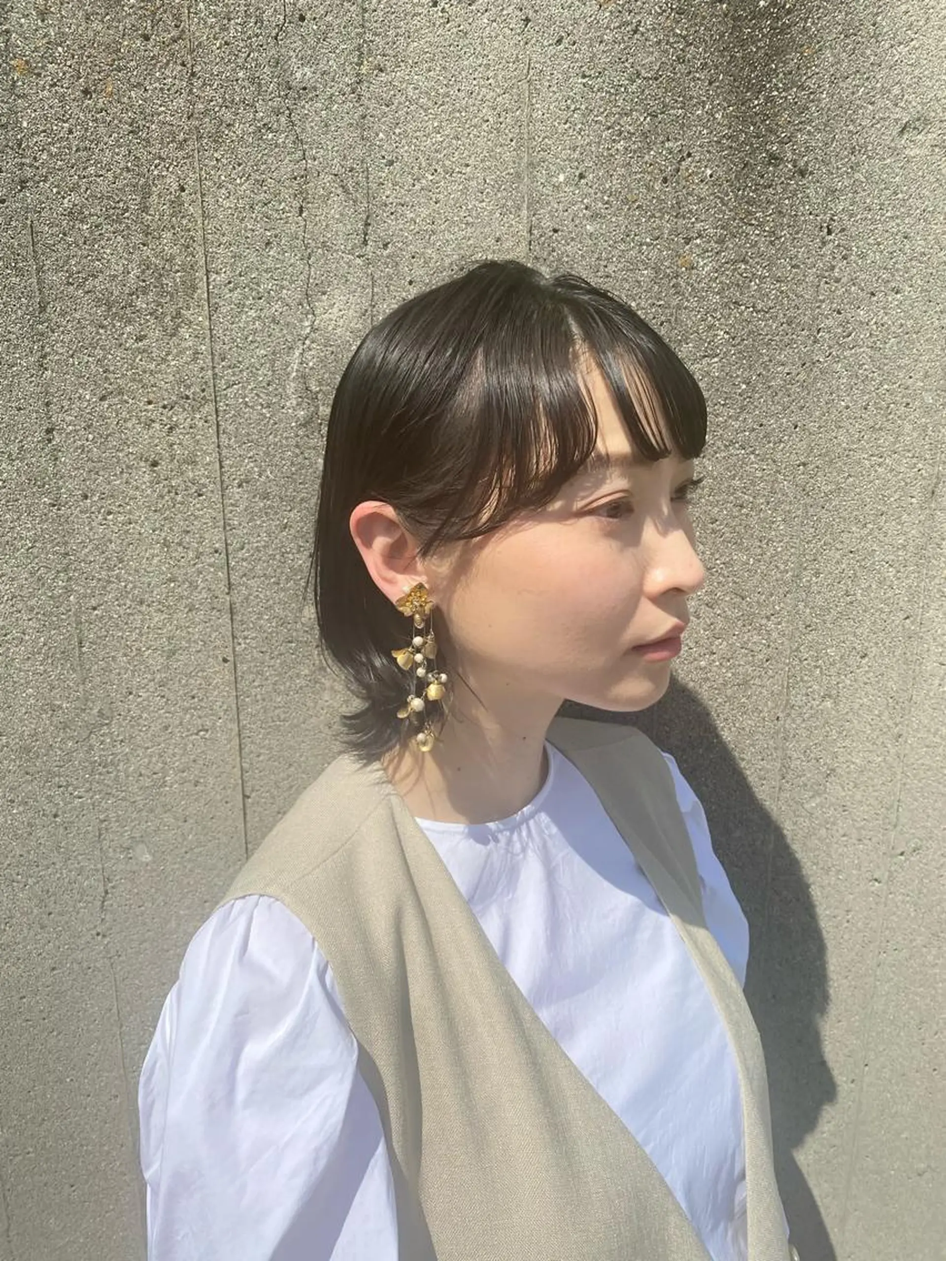 セミロング カラー 高浜 夕海のヘアスタイル