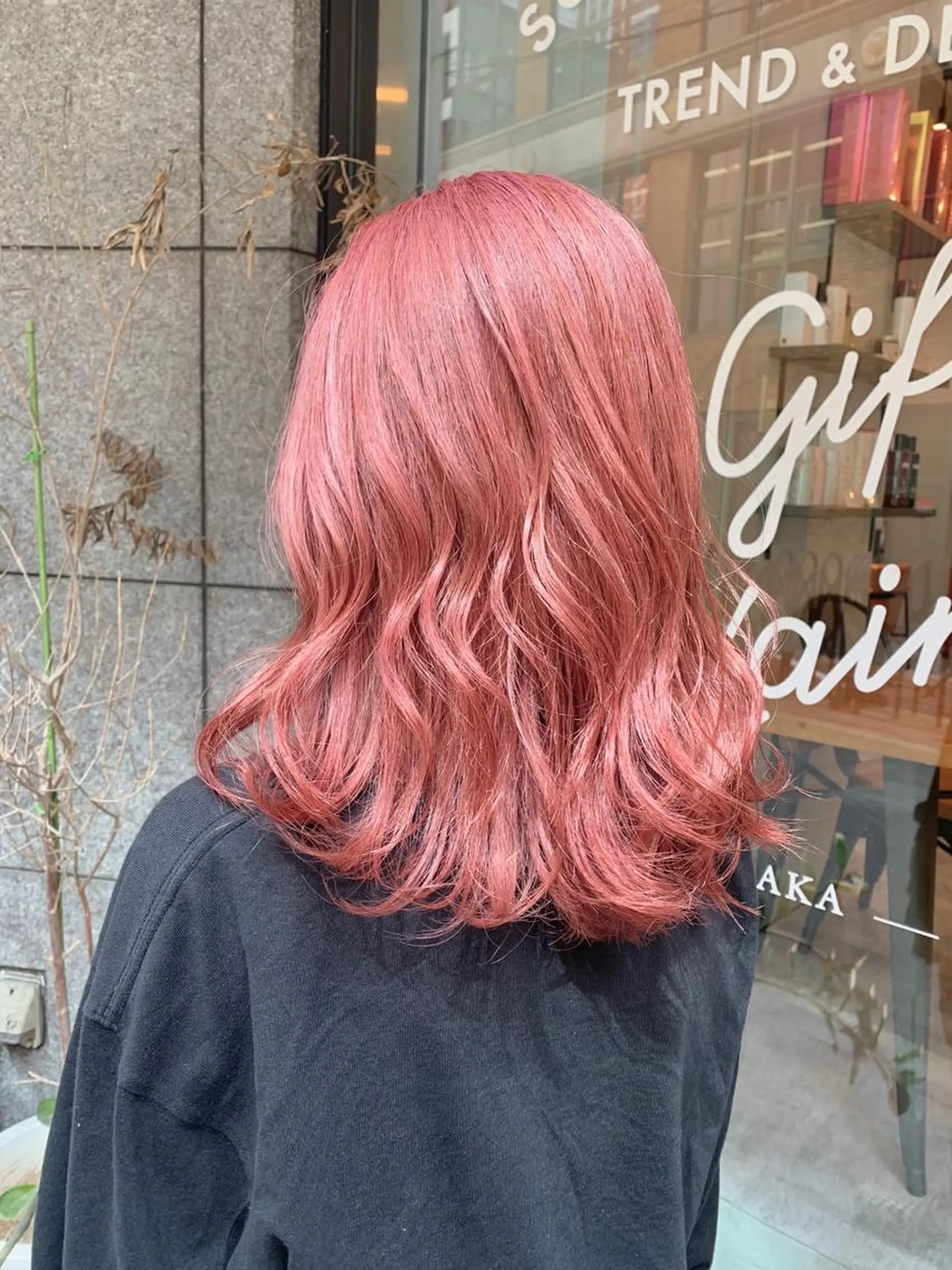 ロング カラー ピンクカラー ヘアカラー トリートメント 酸性ストレート/ブリ ーチなし/中村 匠のヘアスタイル