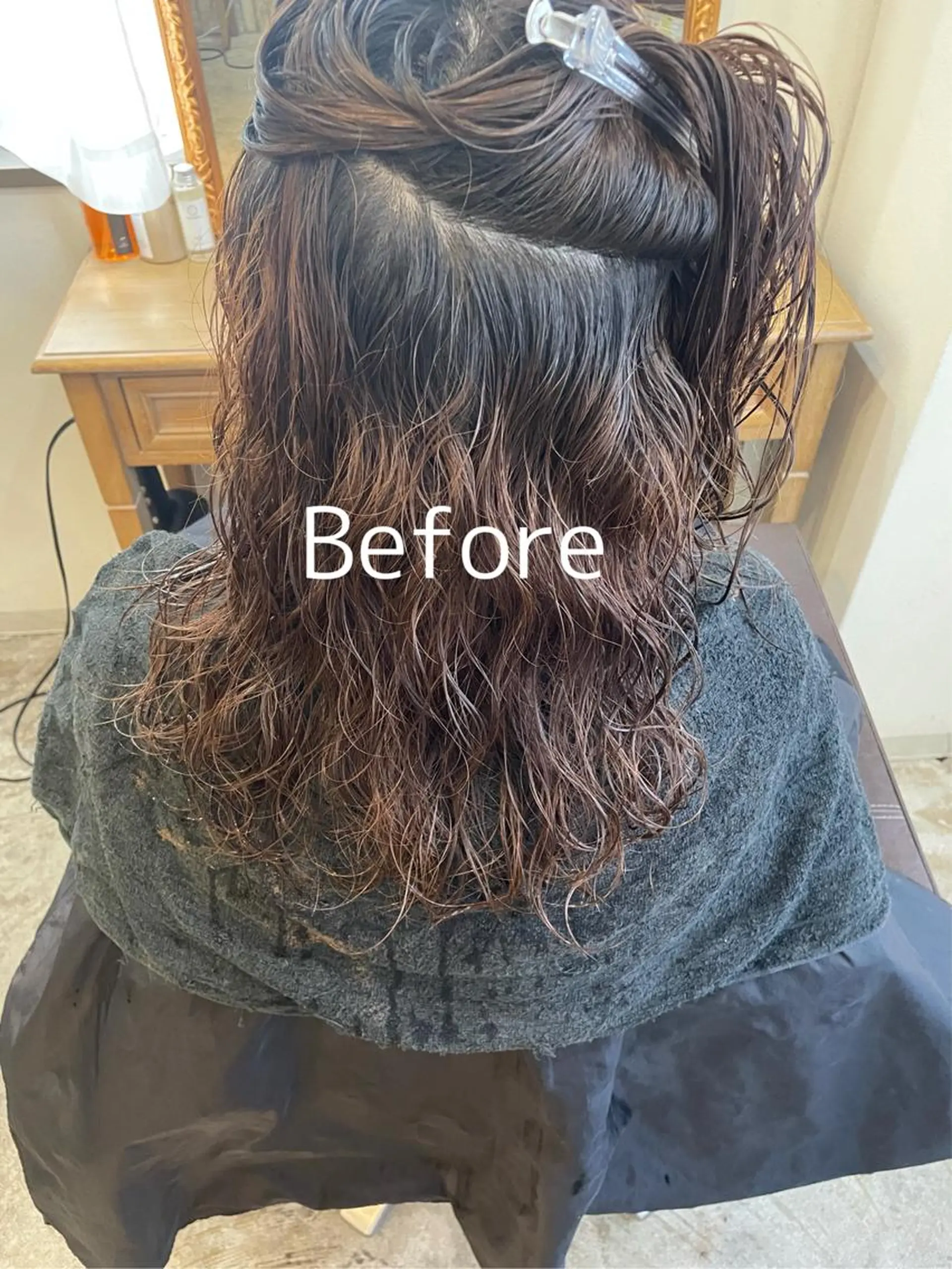 セミロング 縮毛矯正×髪質改善 小笠原大樹のヘアスタイル