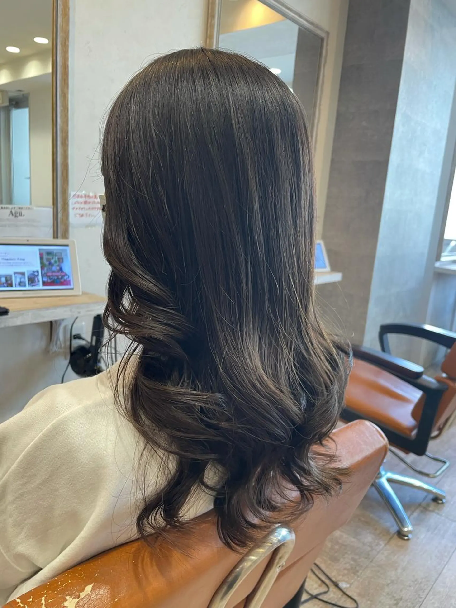 ロング カラー カット ヘアカラー Agu hair verse所属・小顔/似合わせカット 杉山莉菜のヘアスタイル