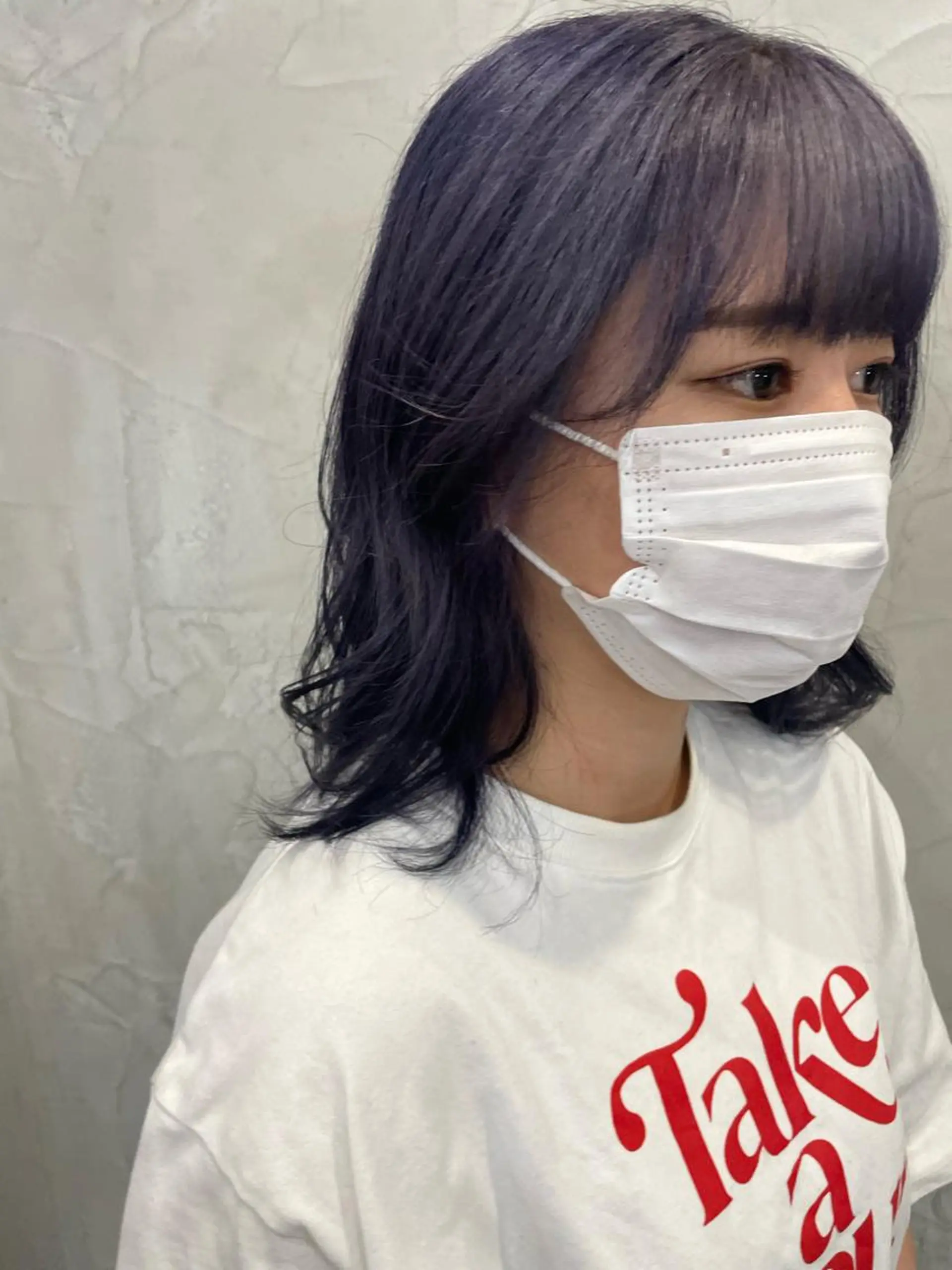 ミディアム カラー ラベンダーカラー MaisonHALU 松浦光咲のヘアスタイル