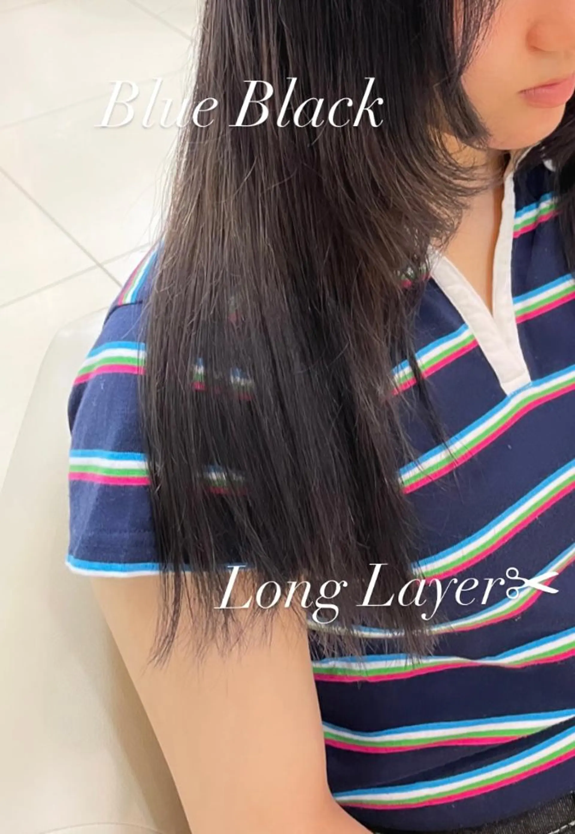 ロング 顔まわりレイヤー レイヤーカット たつみ ひかる🧸のヘアスタイル