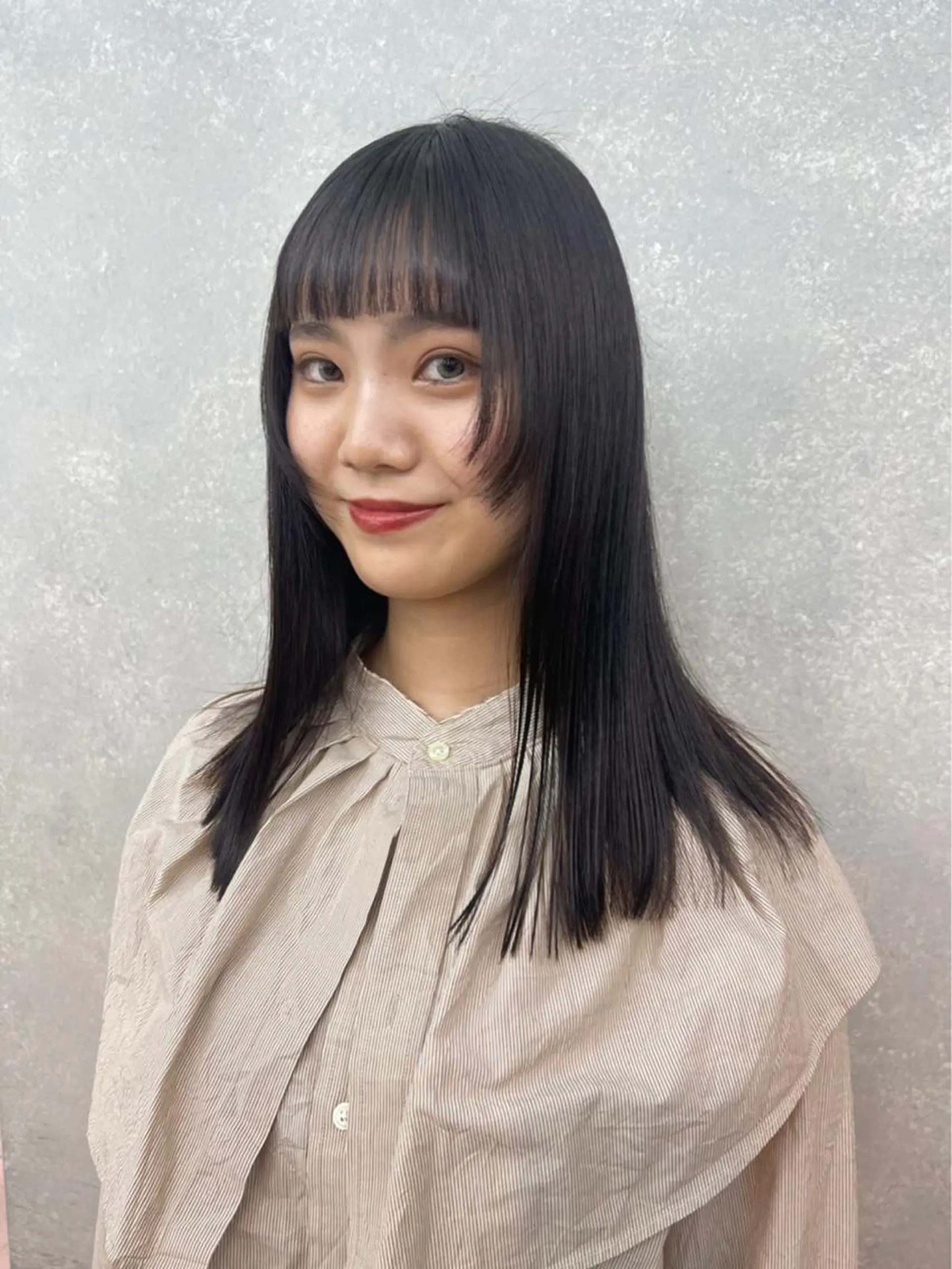 ミディアム 顔周りカット/透明感 カラー✂️MEIのヘアスタイル