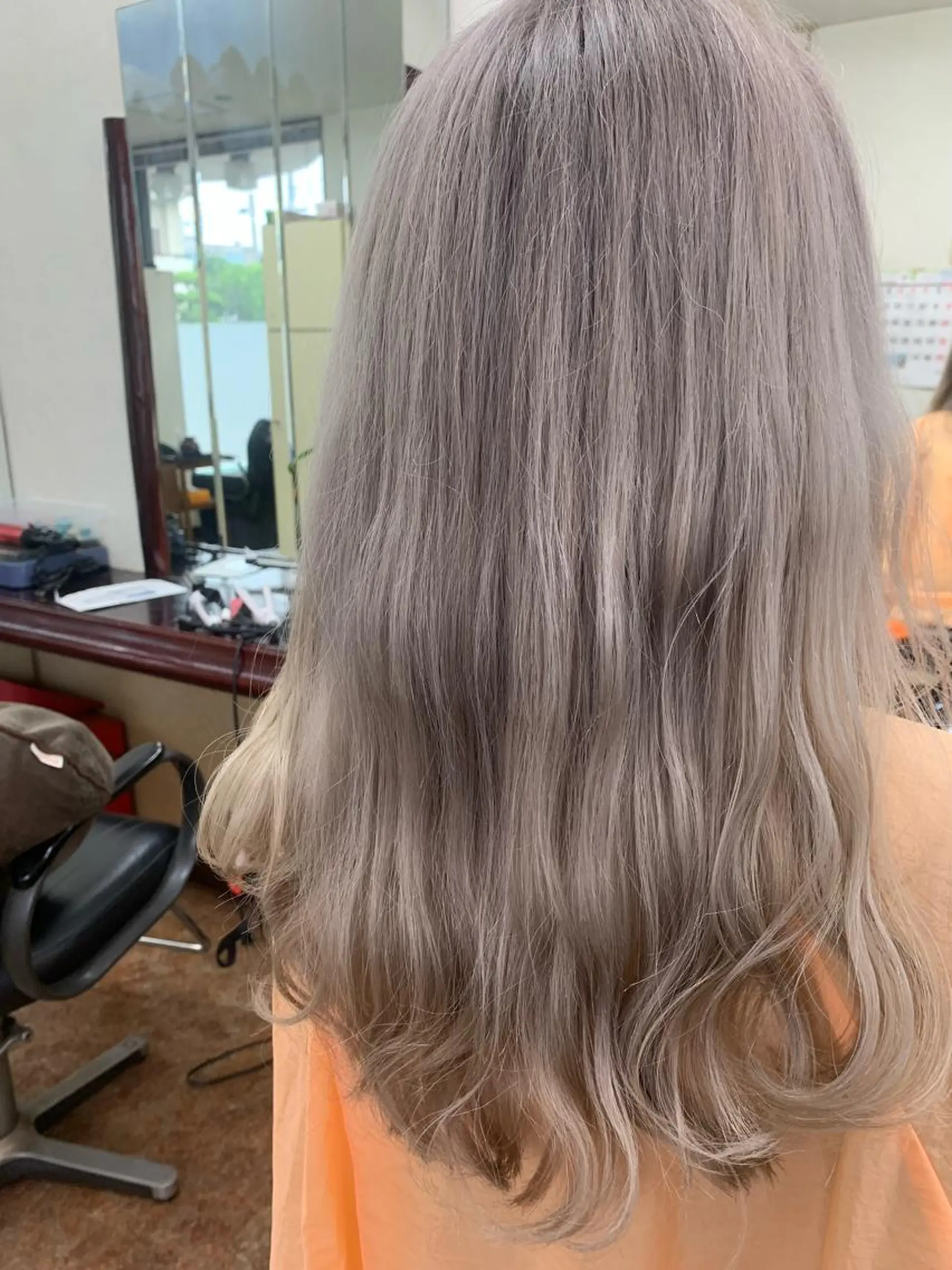 ロング カラー ブリーチ ケアブリーチ 透明感カラー グレージュ 後藤 弓佳のヘアスタイル