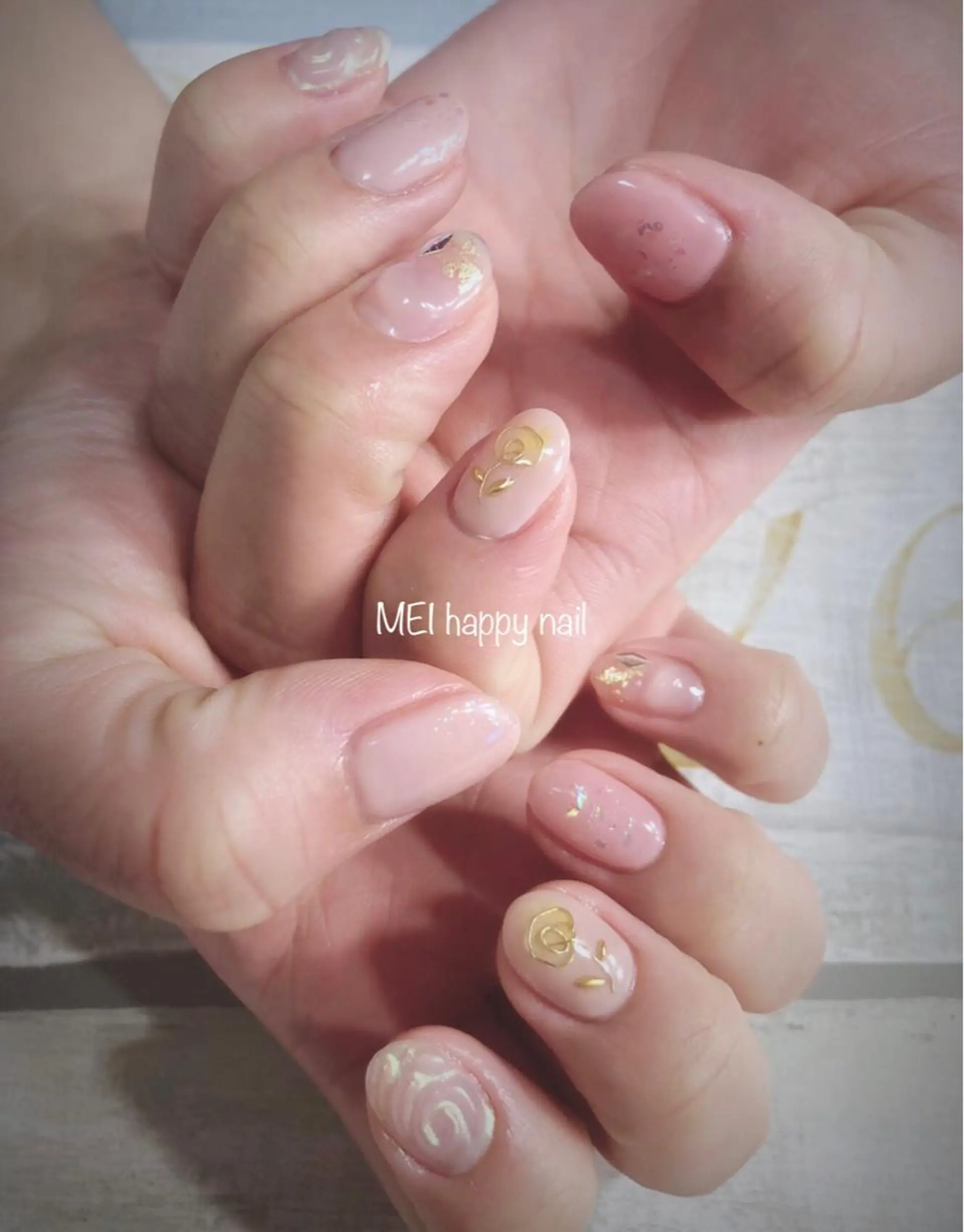 ネイル 北浦和 自爪育成ケアのネイルデザイン