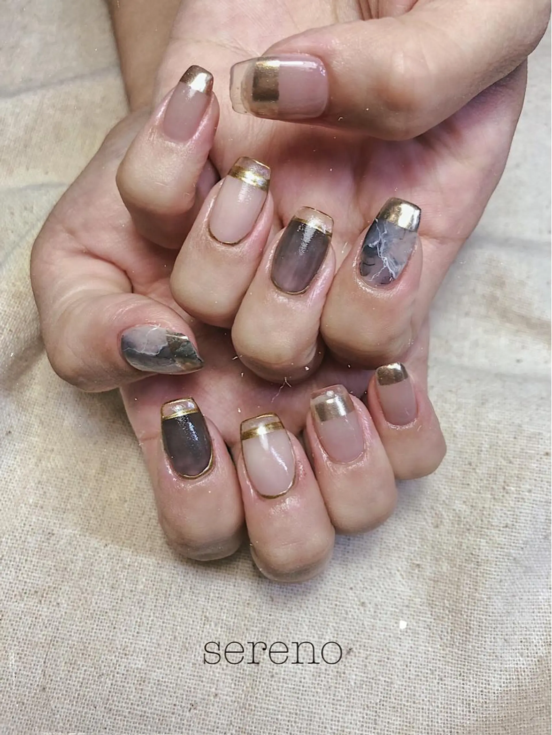 ネイル クリアネイル 長さ出し フレンチネイル ジェルネイル ニュアンスネイル 【骨格診断📝 最強似合わせ眉✨】のエステ・リラクイメージ