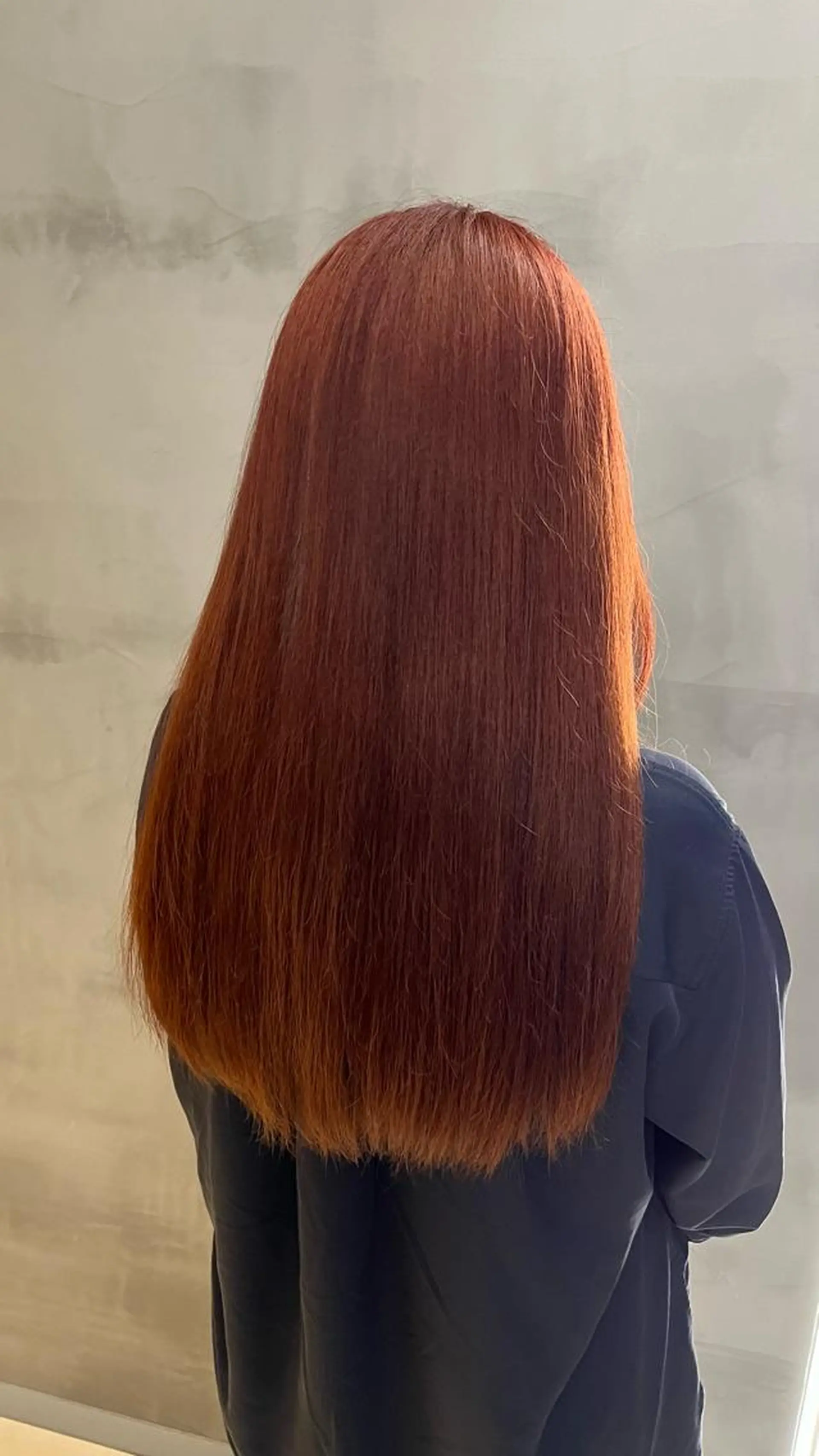 ロング カラー ブリーチ ブラウンカラー レッドカラー レッドブラウン ヘアカラー 伊佐治 夕芽のヘアスタイル