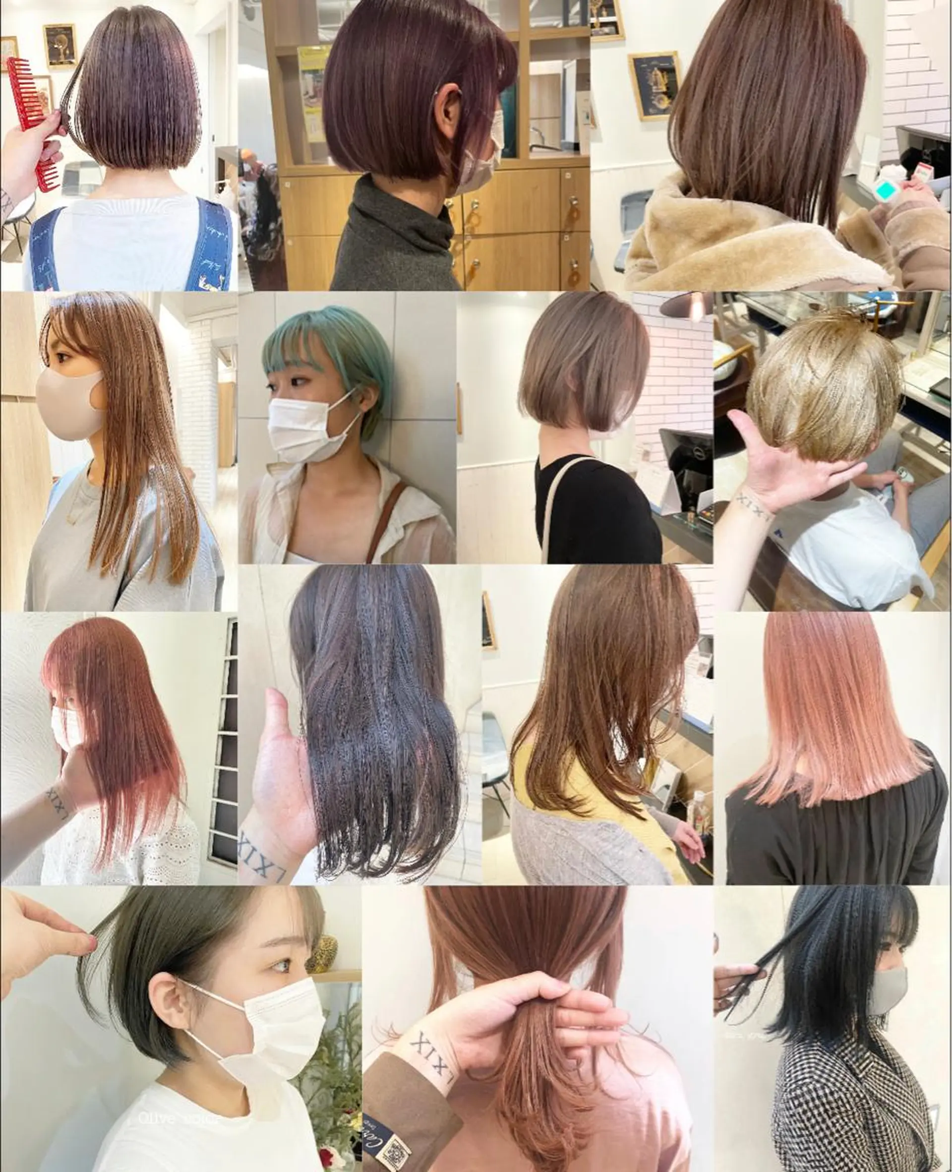 ショート カラー ケアブリーチ/ エクステ/レイヤーのヘアスタイル