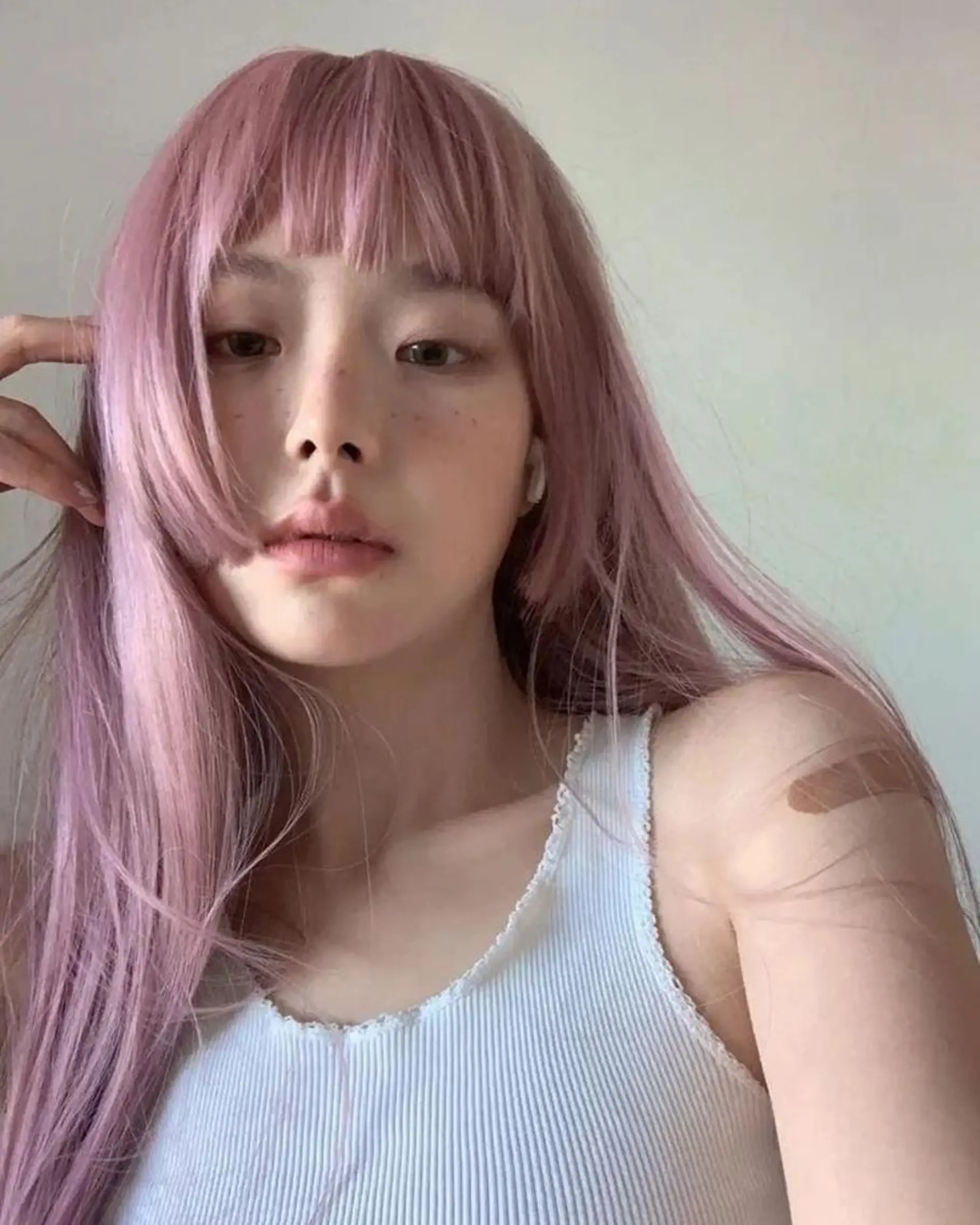 ミディアム カラー 透明感カラー 韓国風カラー 韓国風ヘア 山崎/ボブ縮毛矯正 レイヤー髪質改善のヘアスタイル