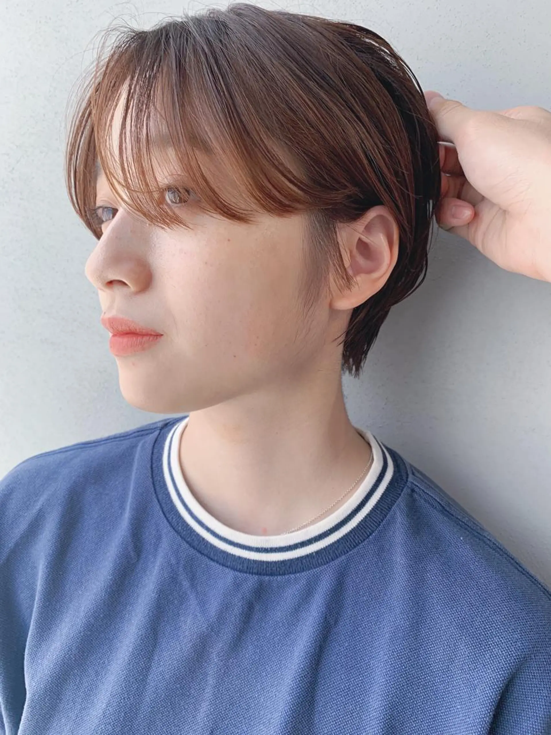 ショート カラー ボブパーマコテ巻き風 パーマNo1深江秀平のヘアスタイル