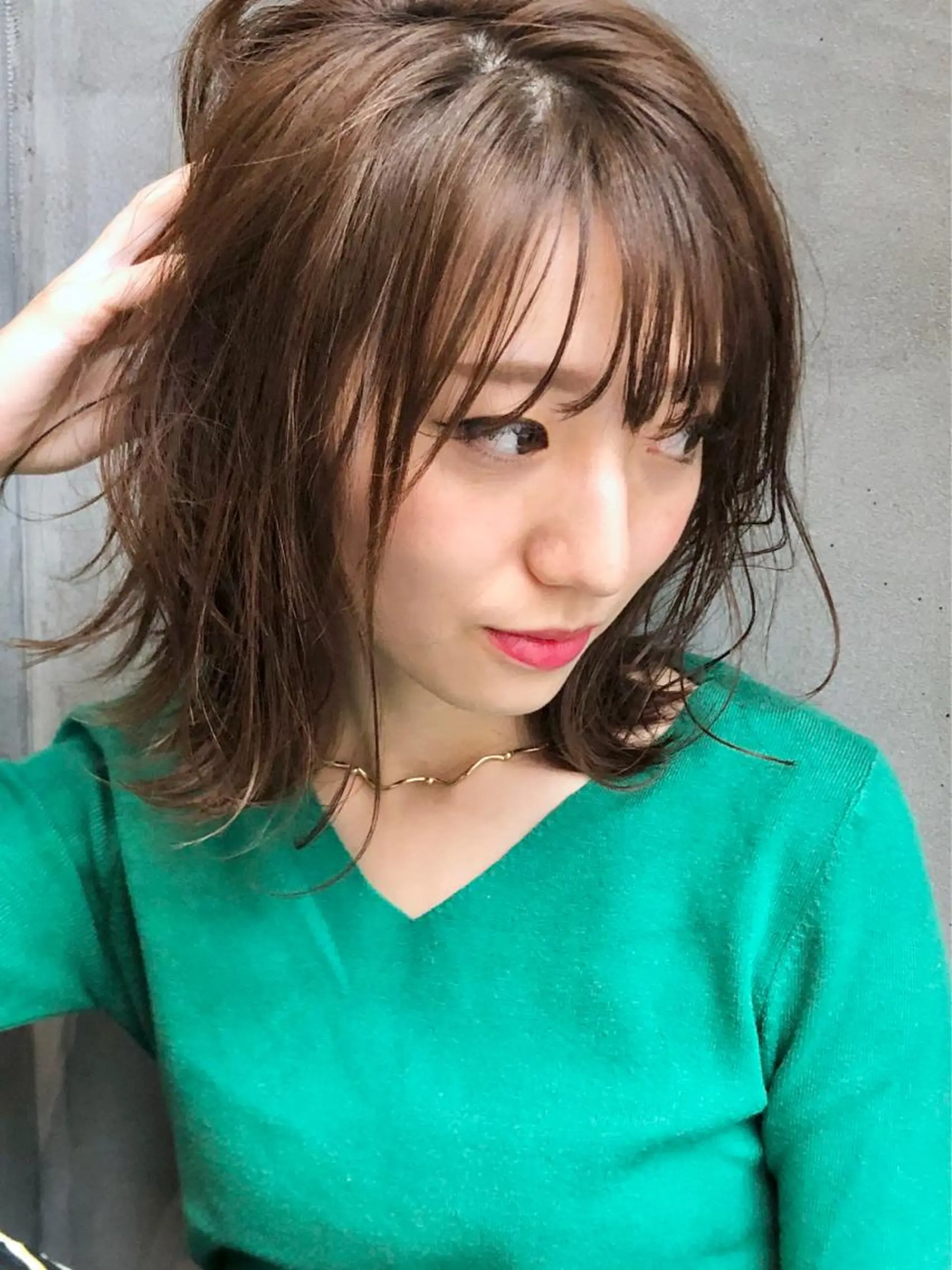 ミディアム カラー ベージュカラー ヘアカラー Mogami Kengoのヘアスタイル