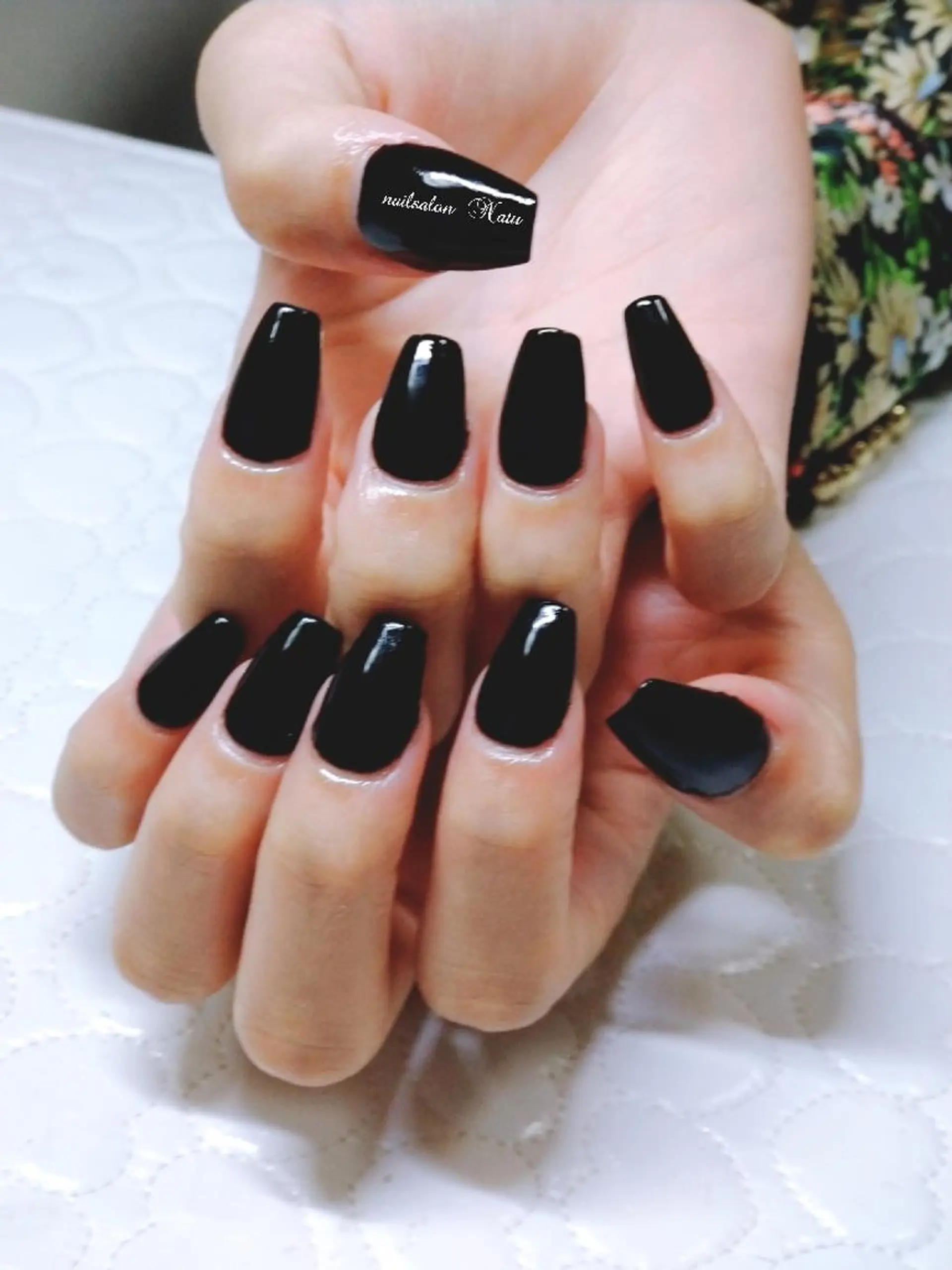 ネイル 長さ出し ワンカラーネイル nailsalon　 Natuのネイルデザイン