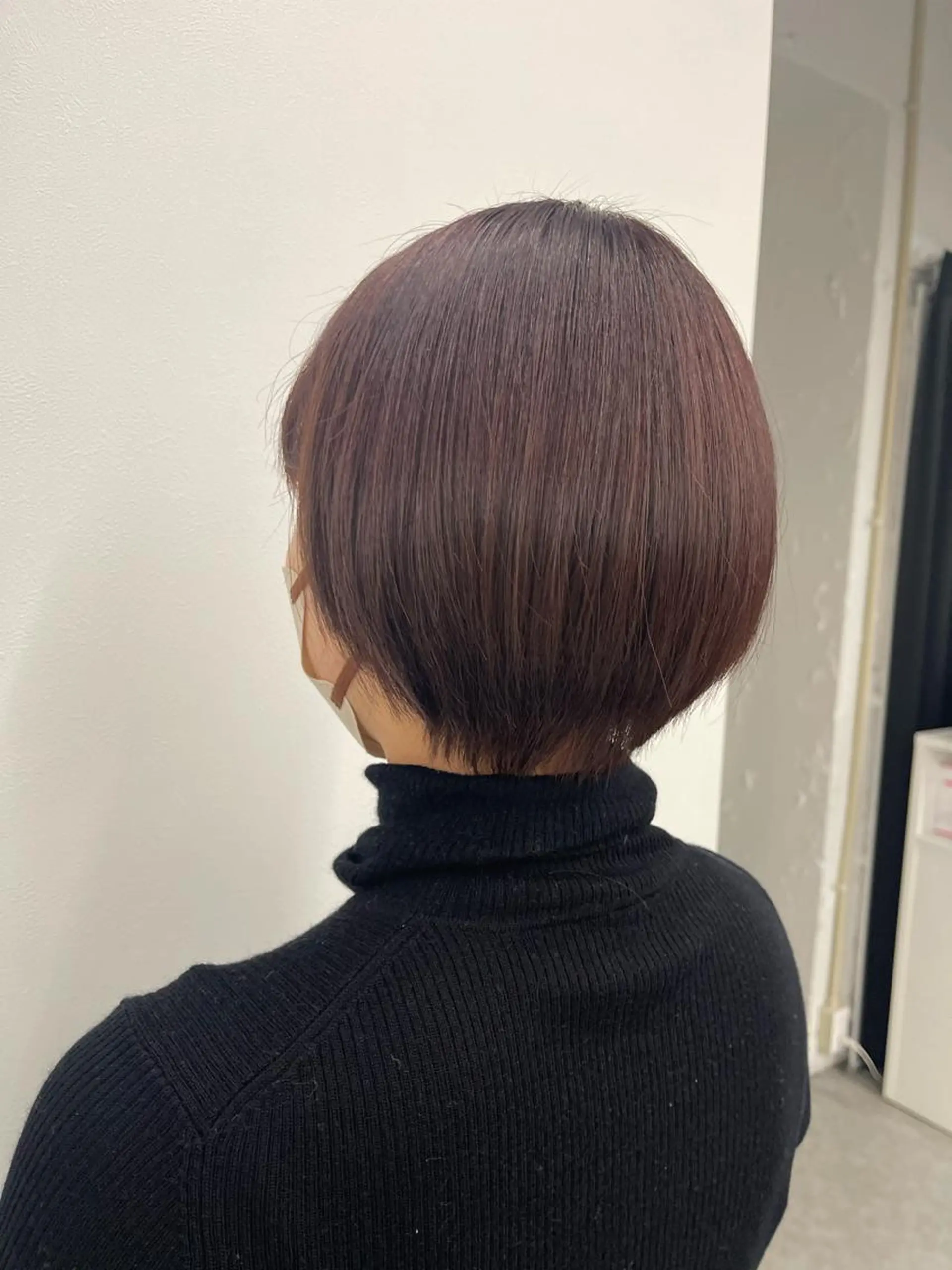 ショート カラー ベージュカラー 黒髪 ブリーチ ブルーカラー ブルーブラック 🤎MISAKI 艶髪カラー🤎のヘアスタイル