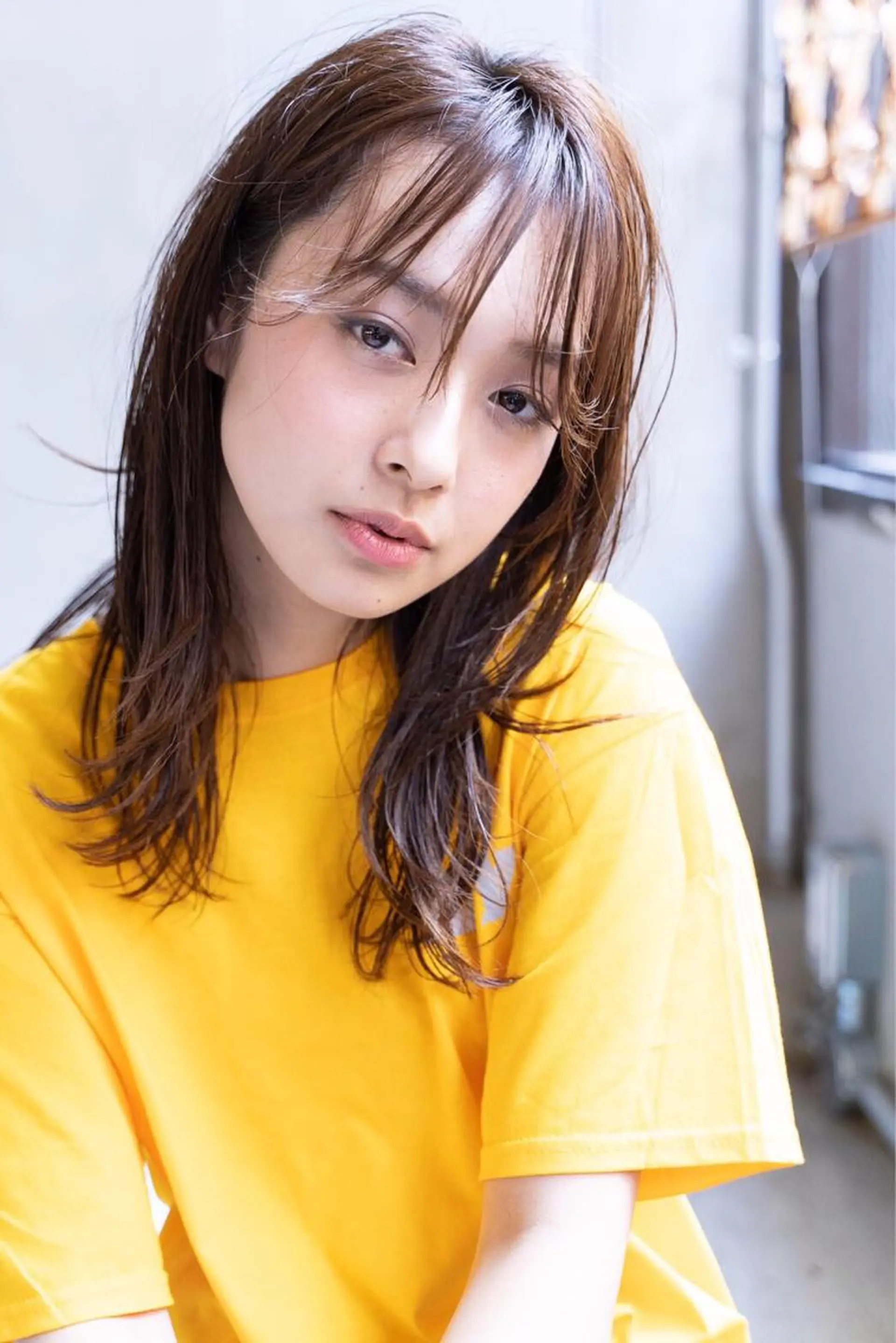 セミロング カラー パーマ 💘透明感カラー💘 沖本 将宏のヘアスタイル