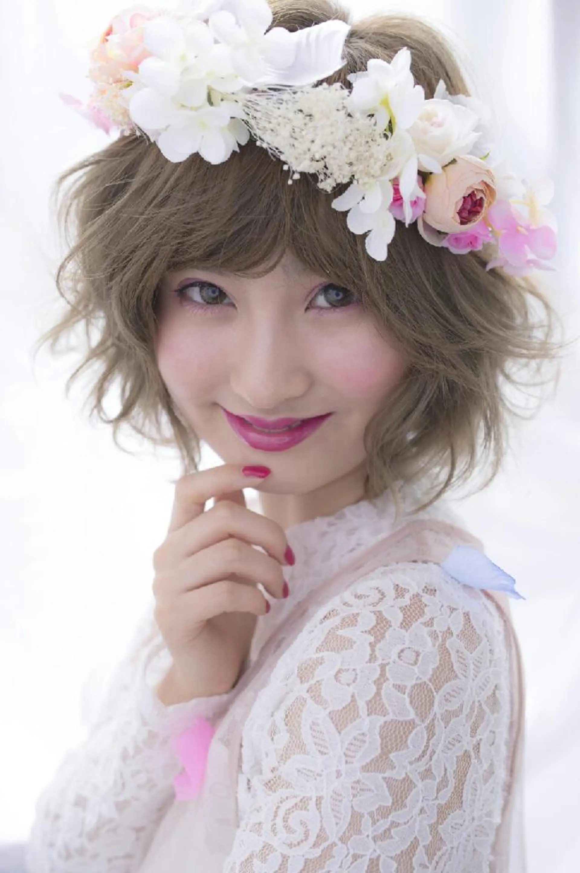 ショート カラー ヘアアレンジ belta 姫路山吹 カラーモデル募集のヘアスタイル