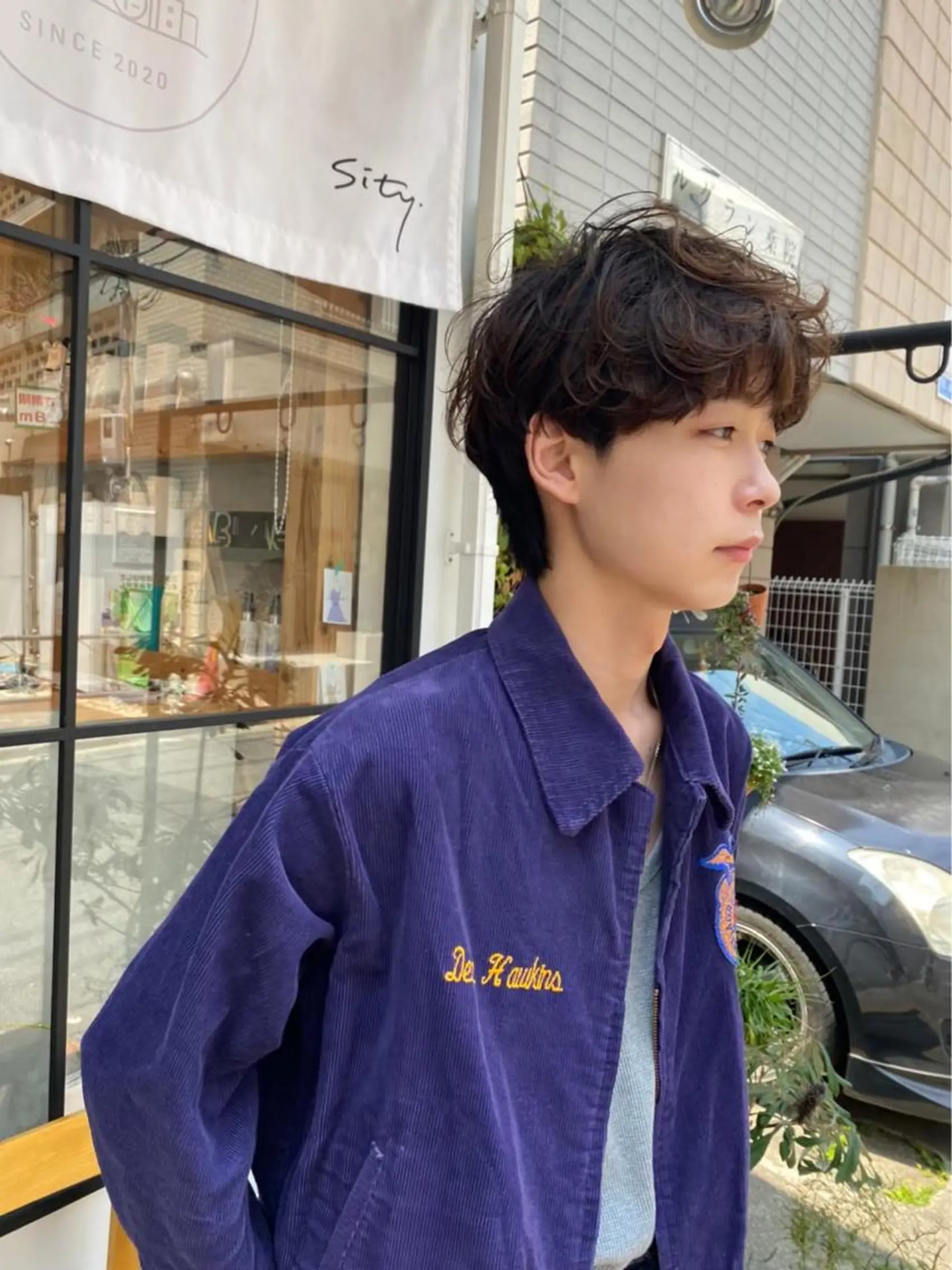 メンズ メンズパーマ 藤山大地/髪質改善 /透明感/ブリーチのヘアスタイル