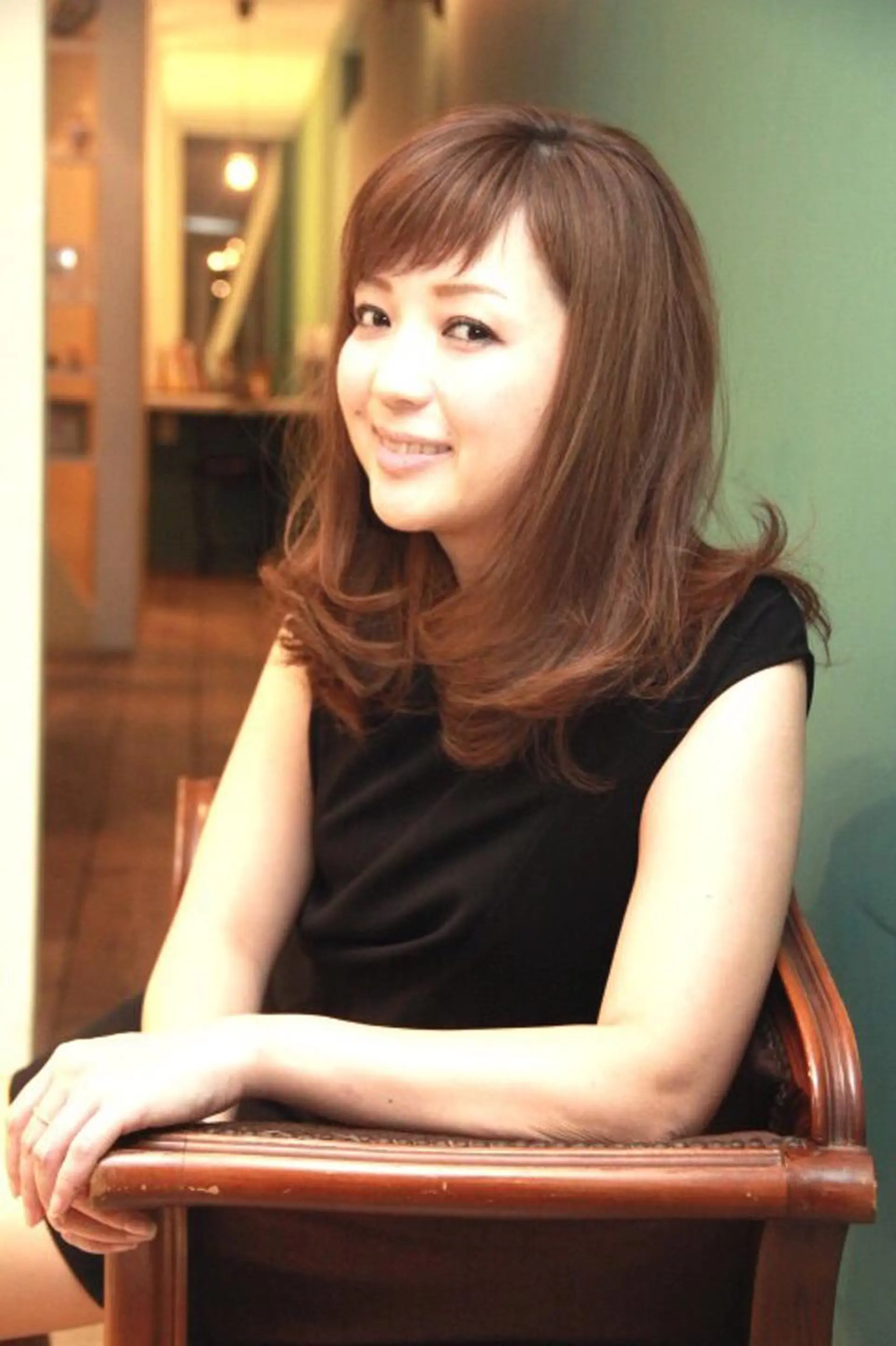 セミロング カラー パーマ セミロングパーマ ブラウンカラー 小林 弘人のその他イメージ