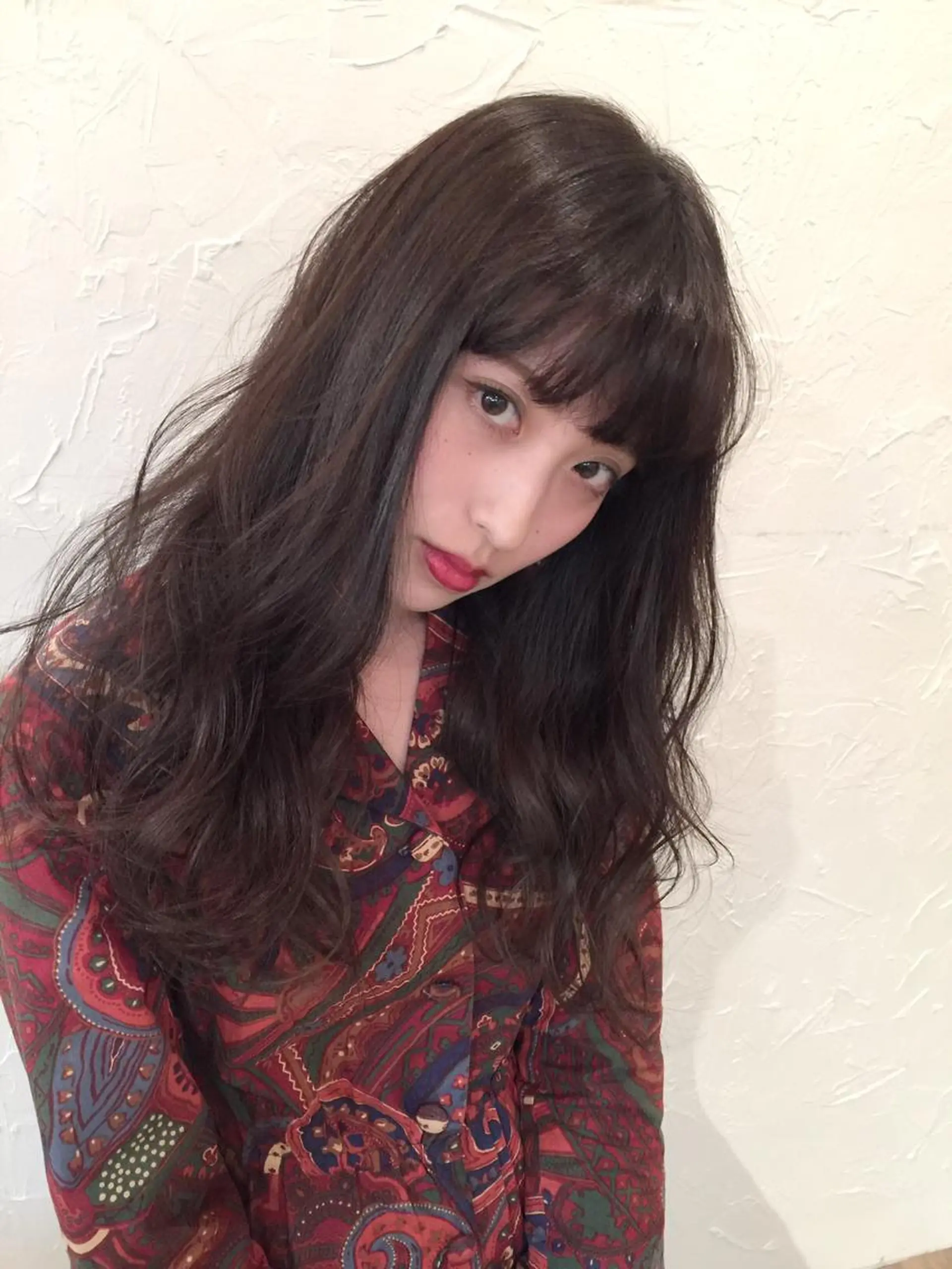 ロング カラー パーマ カット トリートメント 👑圧倒的カラー👑 佐々木祐希のヘアスタイル