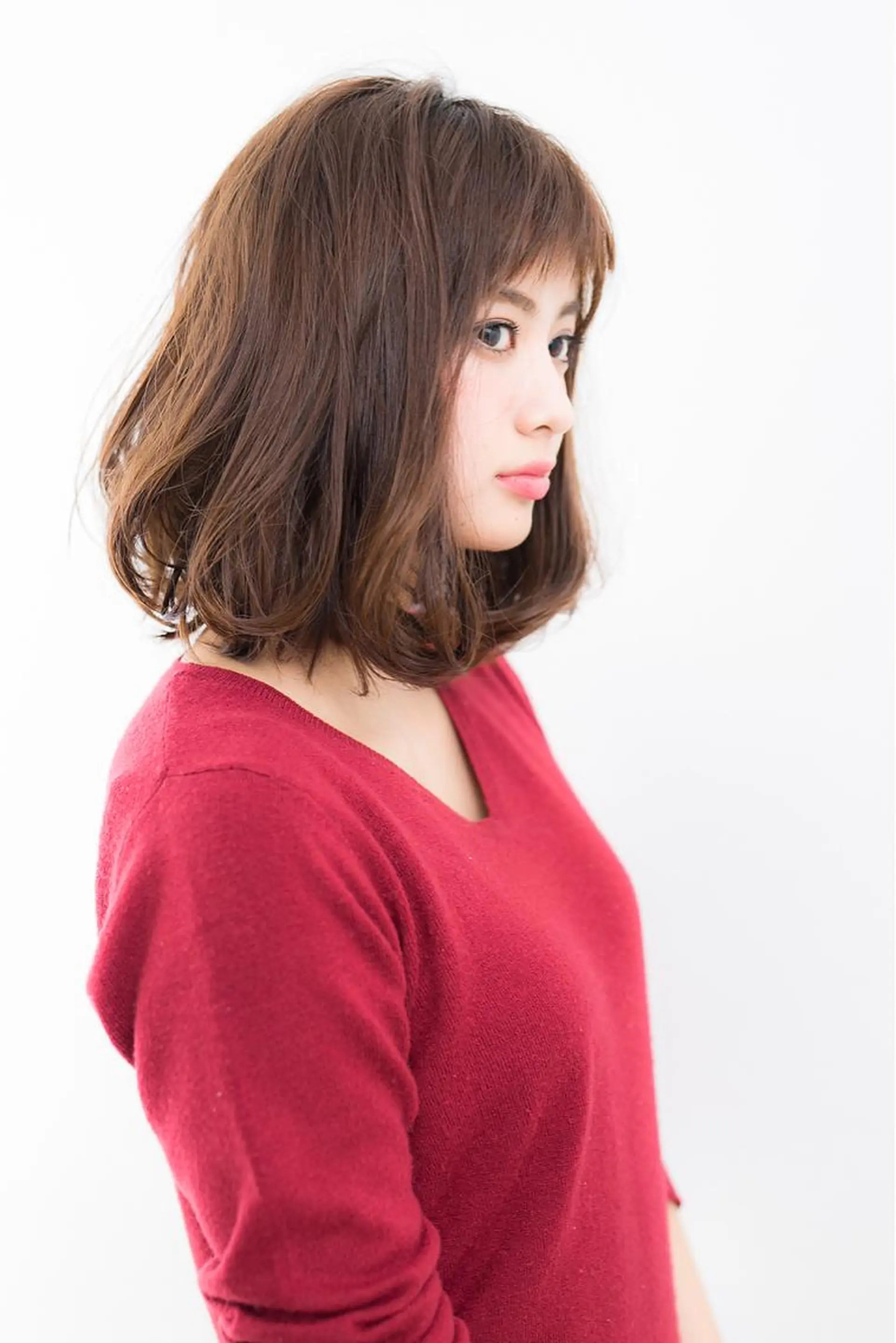 ミディアム カラー パーマ ブラウンカラー マロンブラウン メンズ特化✨パーマ Atria横浜コンダのヘアスタイル