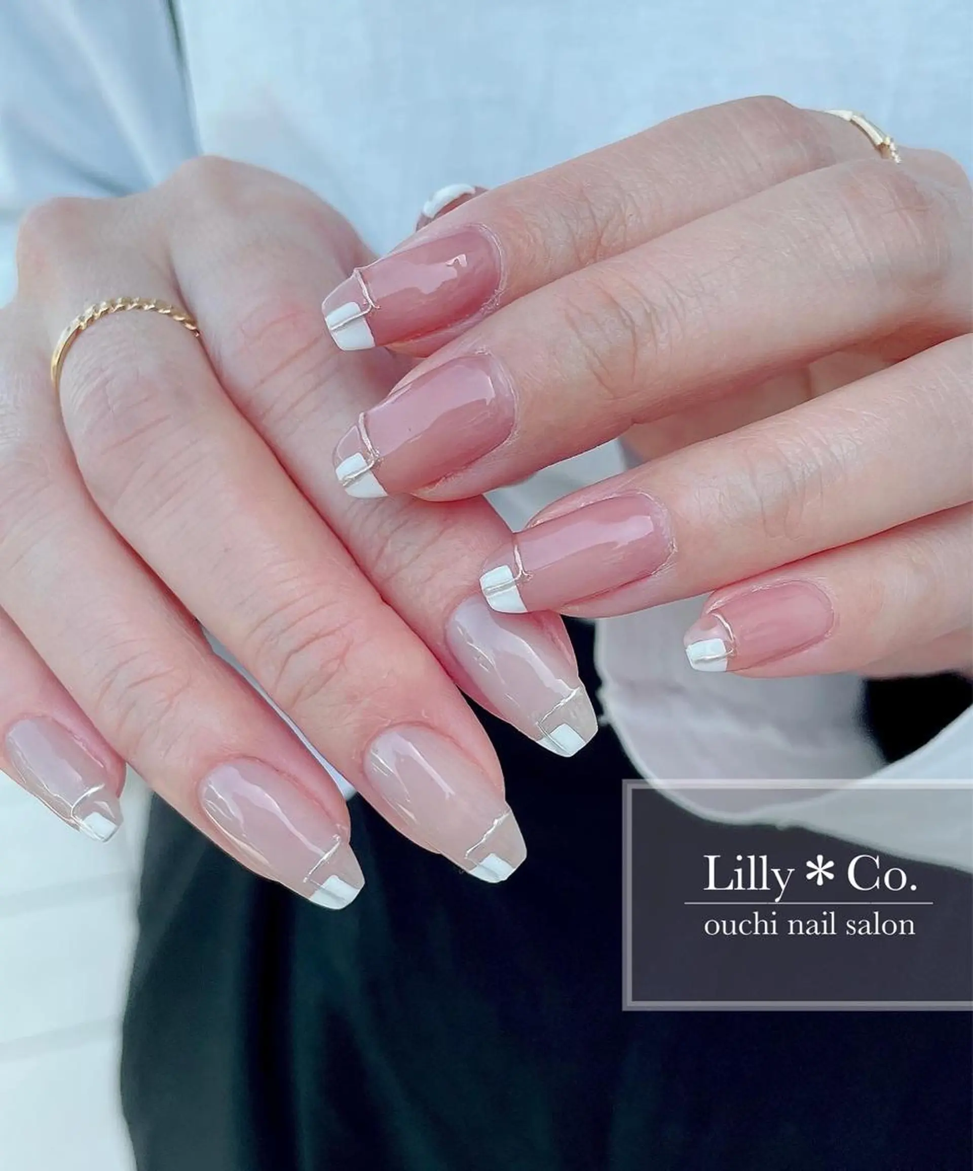 ネイル フレンチネイル ハンドネイル ハンドケア Lilly Co.のネイルデザイン