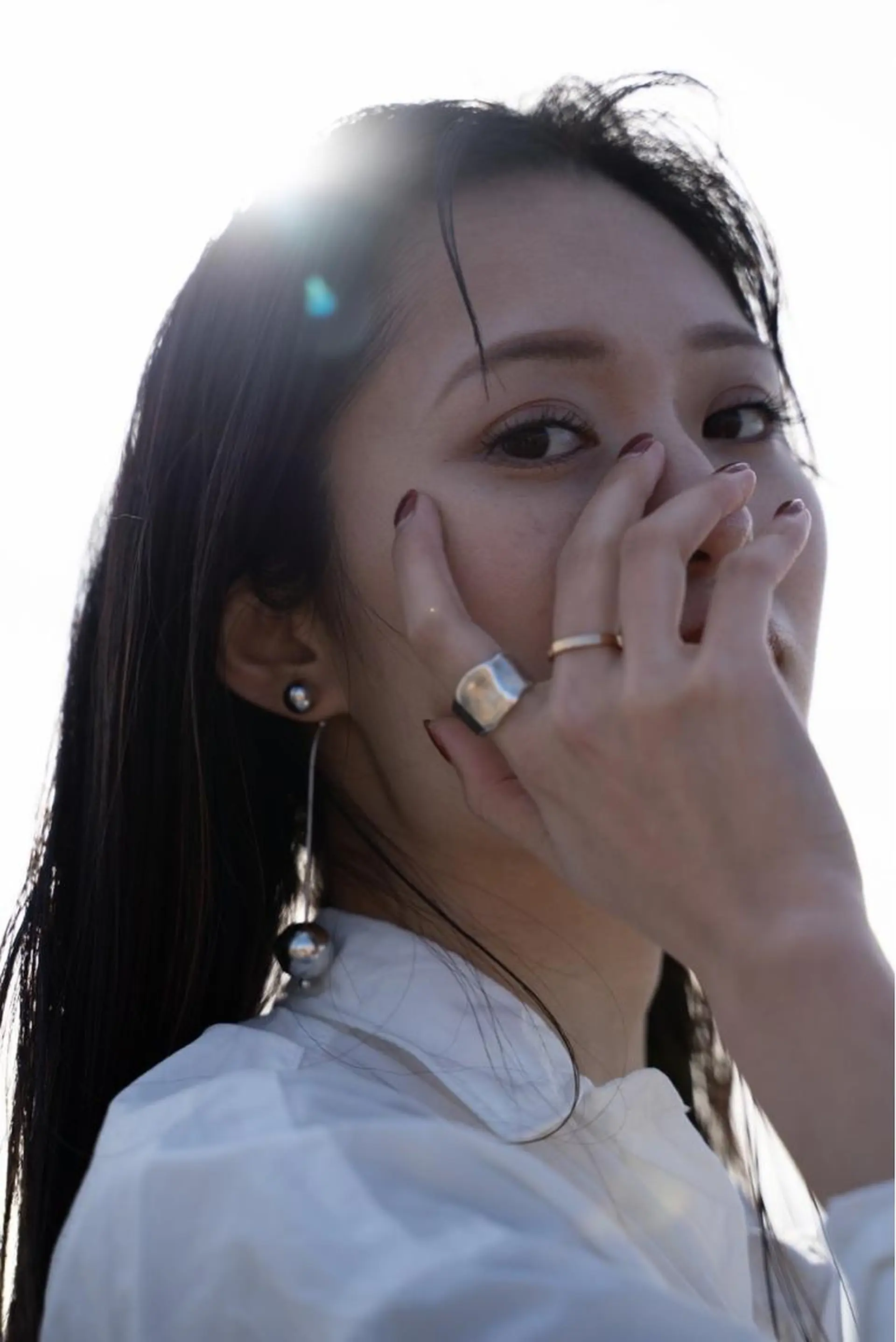 ロング 柳下 涼のヘアスタイル