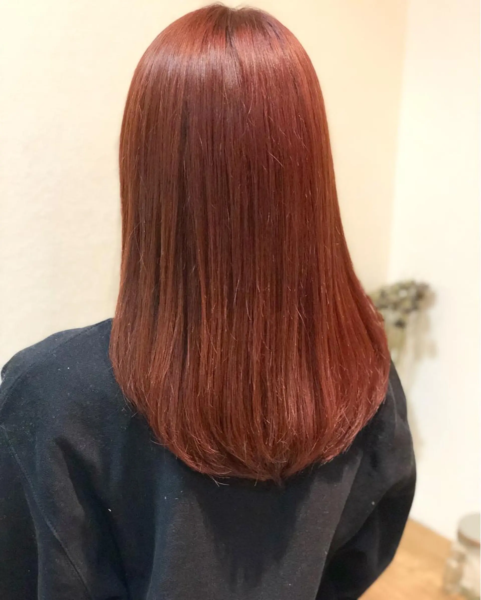 セミロング カラー レッドカラー hair salon Ranun髪質改善のヘアスタイル