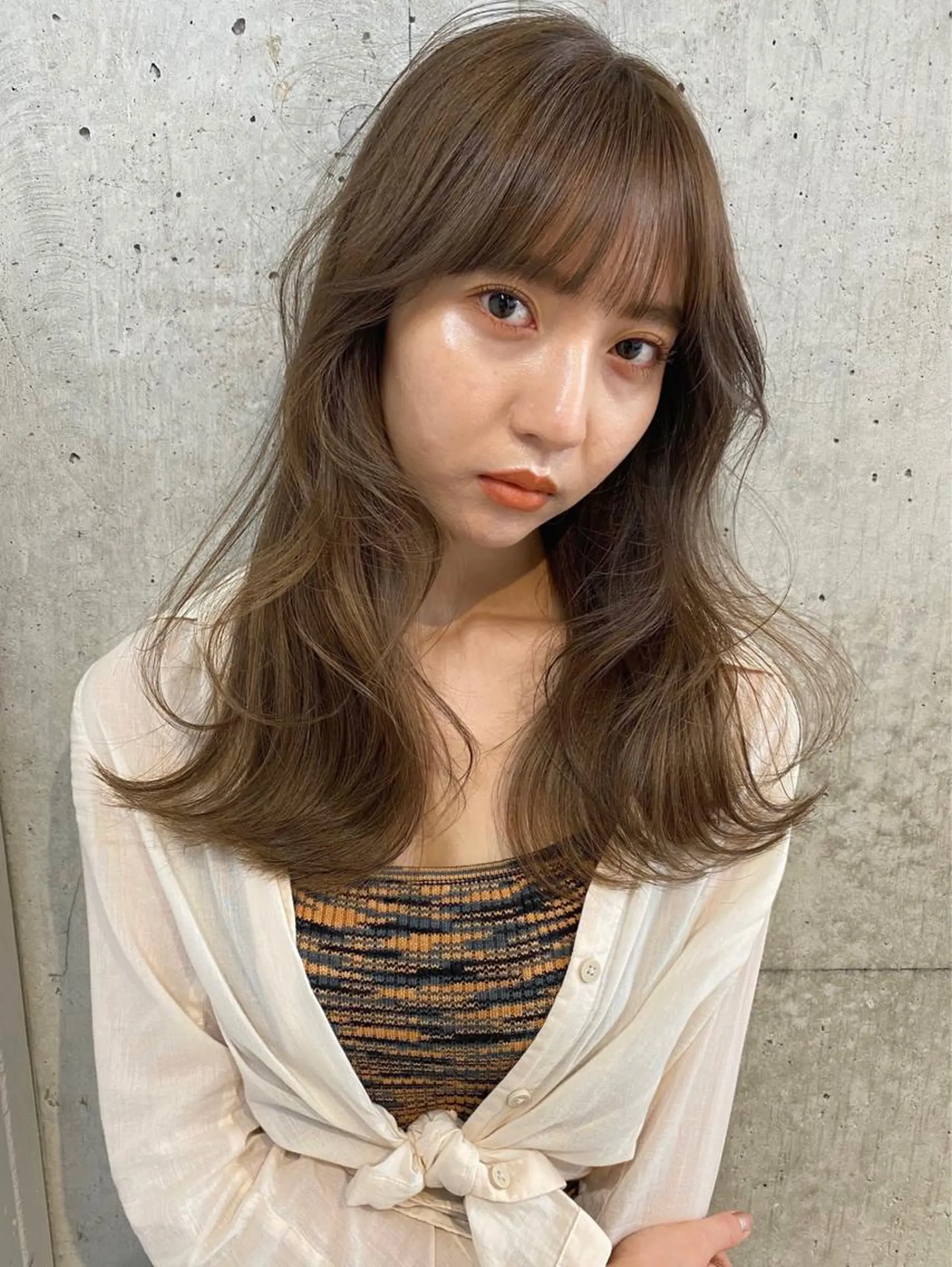 ロング カラー レイヤーカット Pia hair Design Yakuin所属・Pia ツボイ ケイタのヘアスタイル