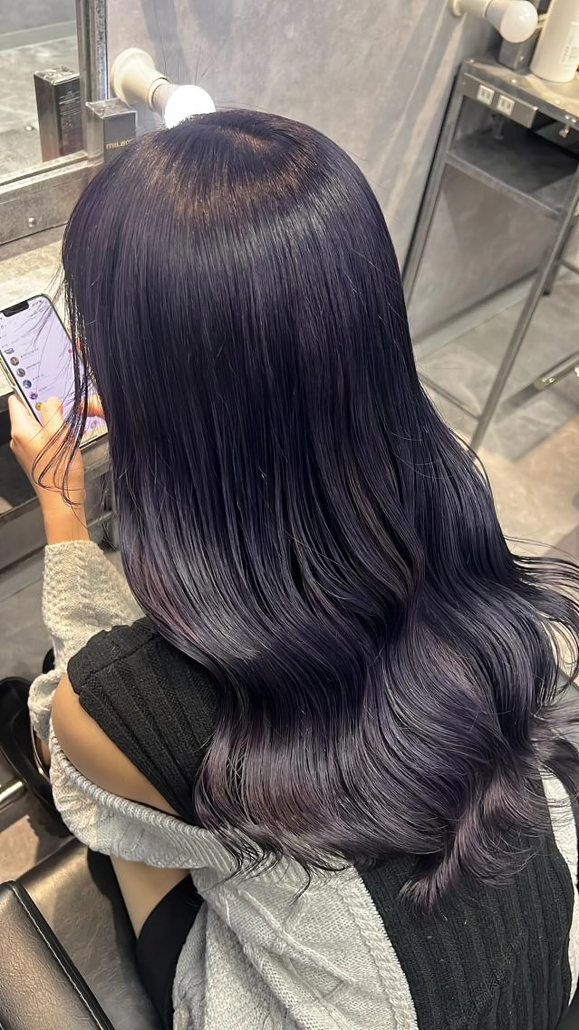 セミロング カラー mimiiy梅田 中崎町ハイトーンのヘアスタイル