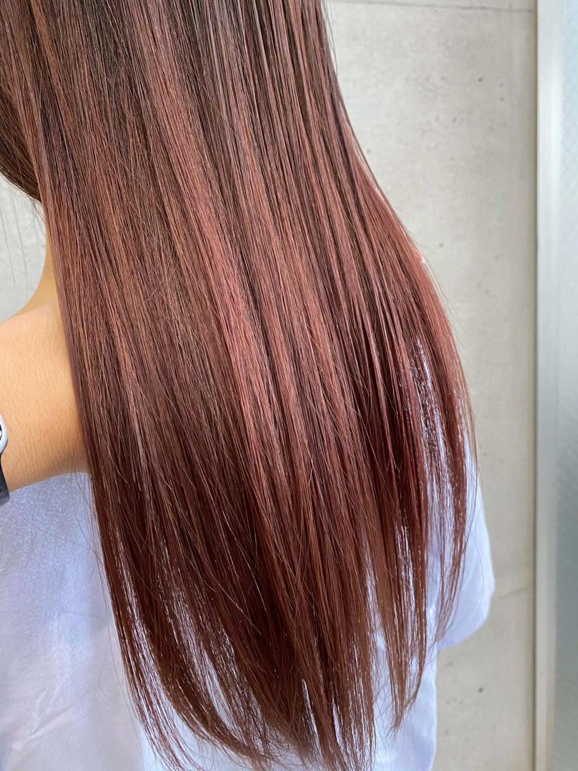 ロング カラー ピンクカラー 大栗 佑也  髪質改善のヘアスタイル