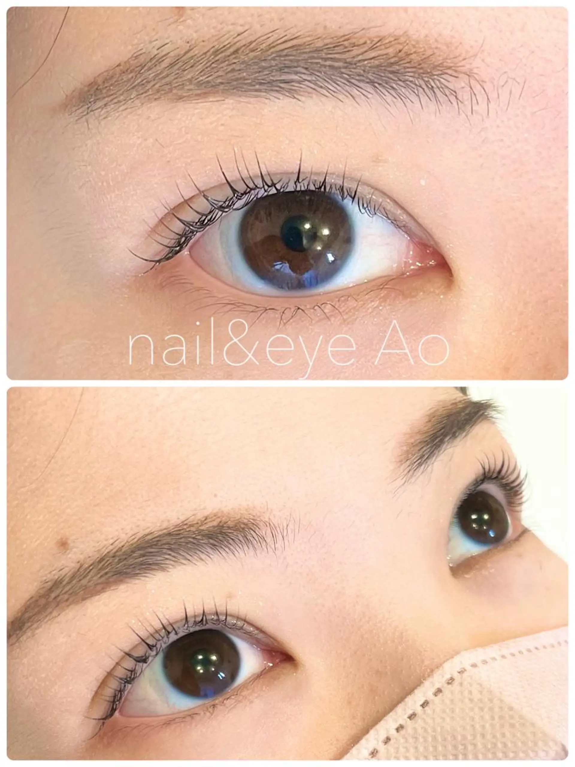 ショート カラー パーマ ヘアアレンジ キッズ ネイル マツエク・マツパ アイブロウ マツパ nail&eye Aoのマツエク・マツパデザイン