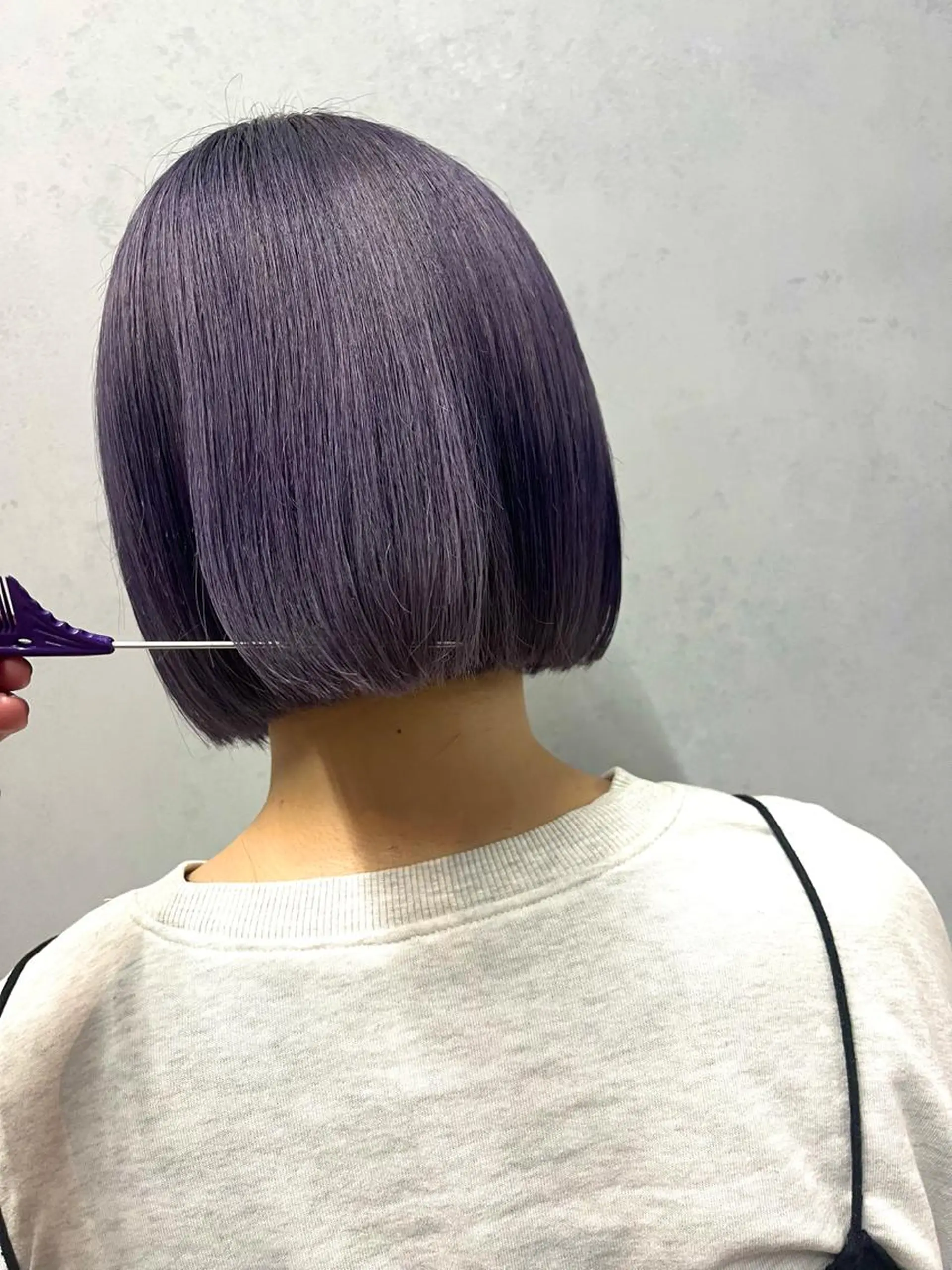 ショート カラー ラベンダーカラー カット ヘアカラー tomoka 推しカラーのヘアスタイル