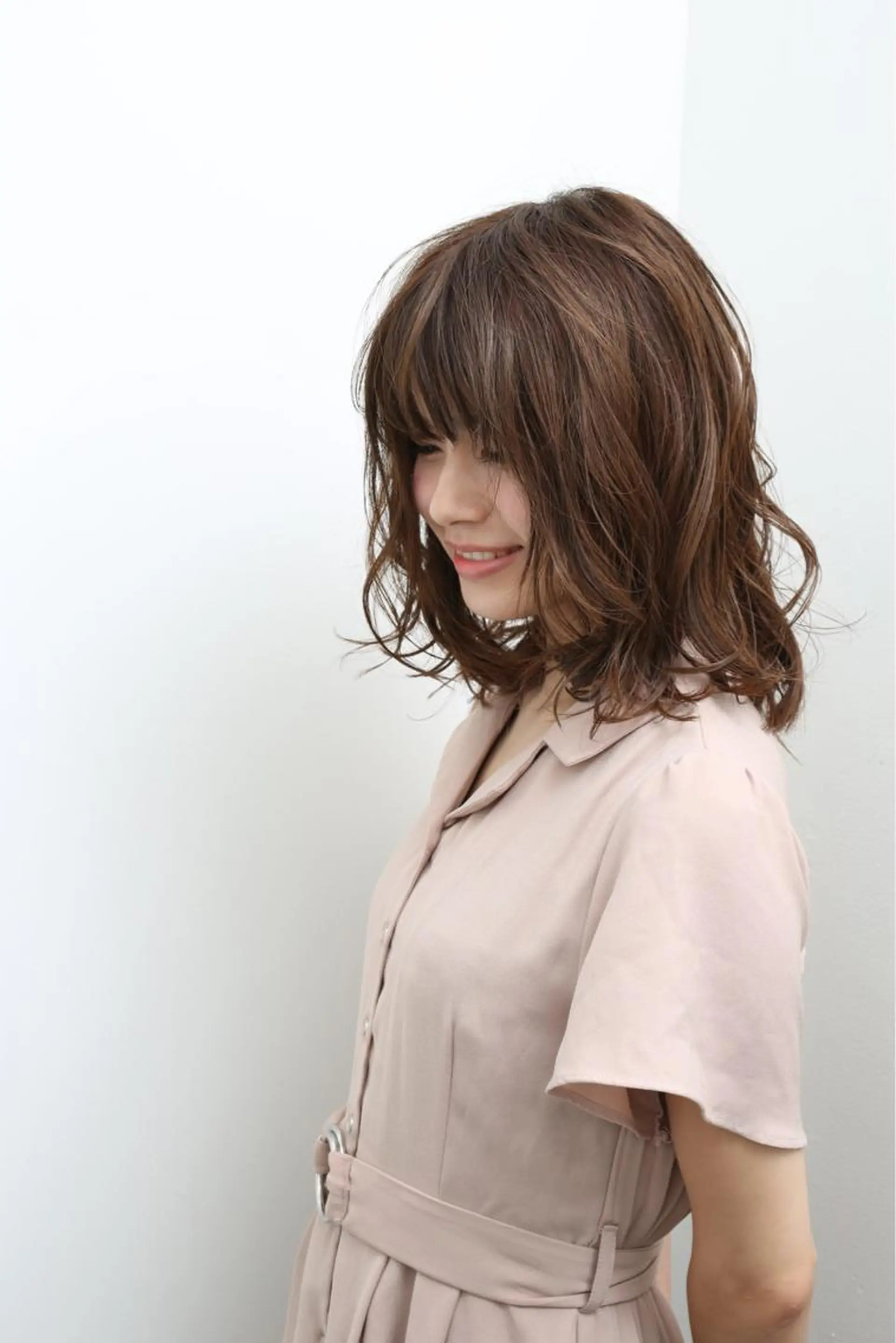 ミディアム カット ヘアカラー トリートメント 中野 雅子のヘアスタイル