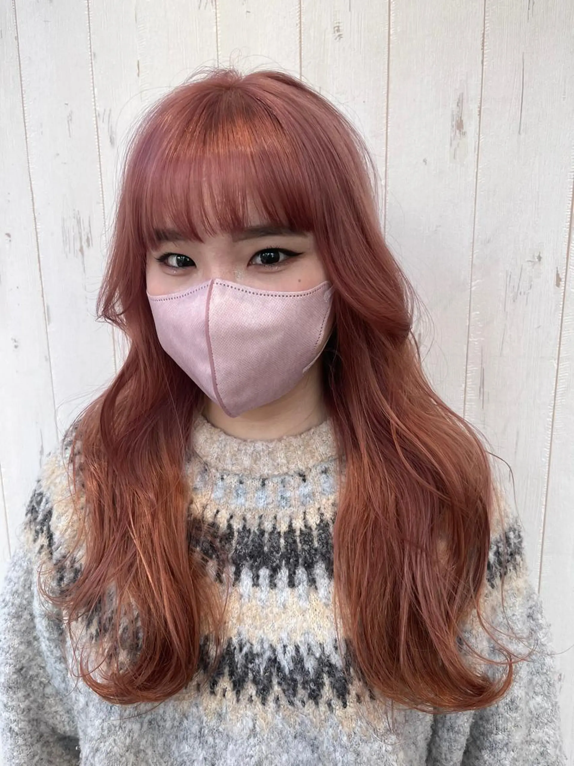 ロング カラー ハイトーンカラー ピンクカラー dogstar小林諒 レイヤー/パーマのヘアスタイル