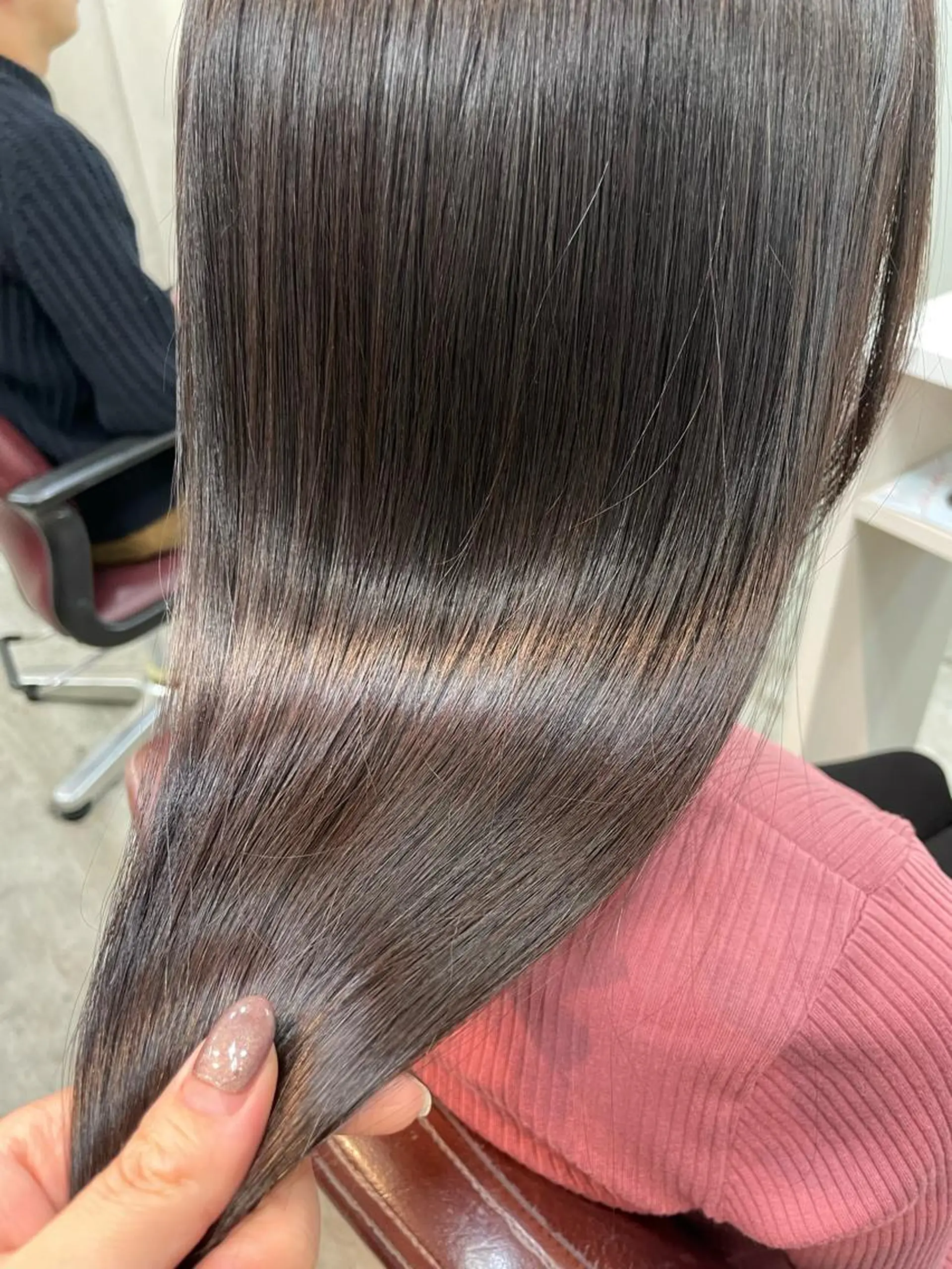 セミロング カラー トリートメント ヘアカラー トリートメント 韓国ヘア🤍髪質改善 🇰🇷AKANEのヘアスタイル