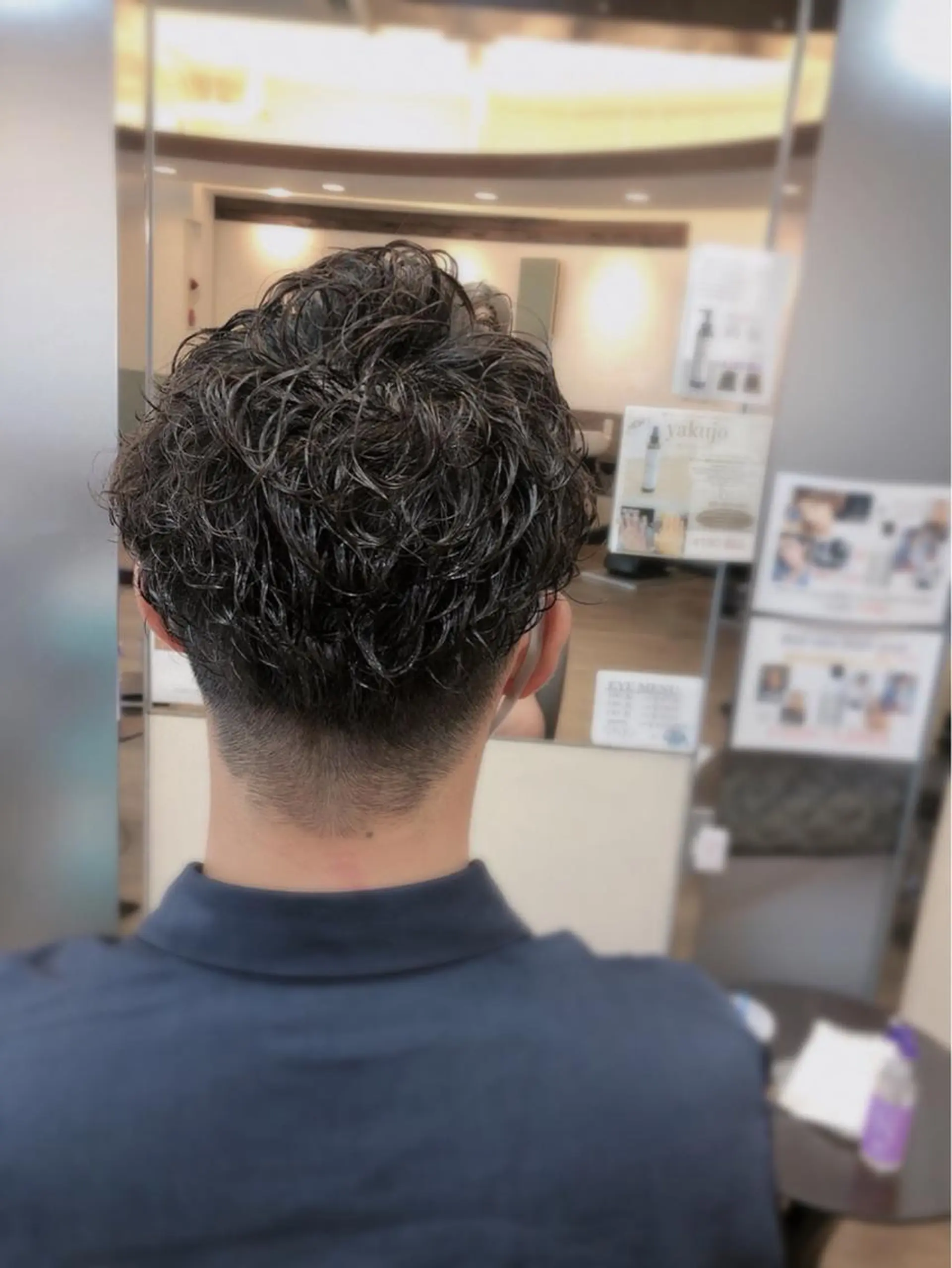 ショート パーマ メンズ メンズパーマ ショートヘア カット パーマ MATSURI BASE.AWAJIのヘアスタイル