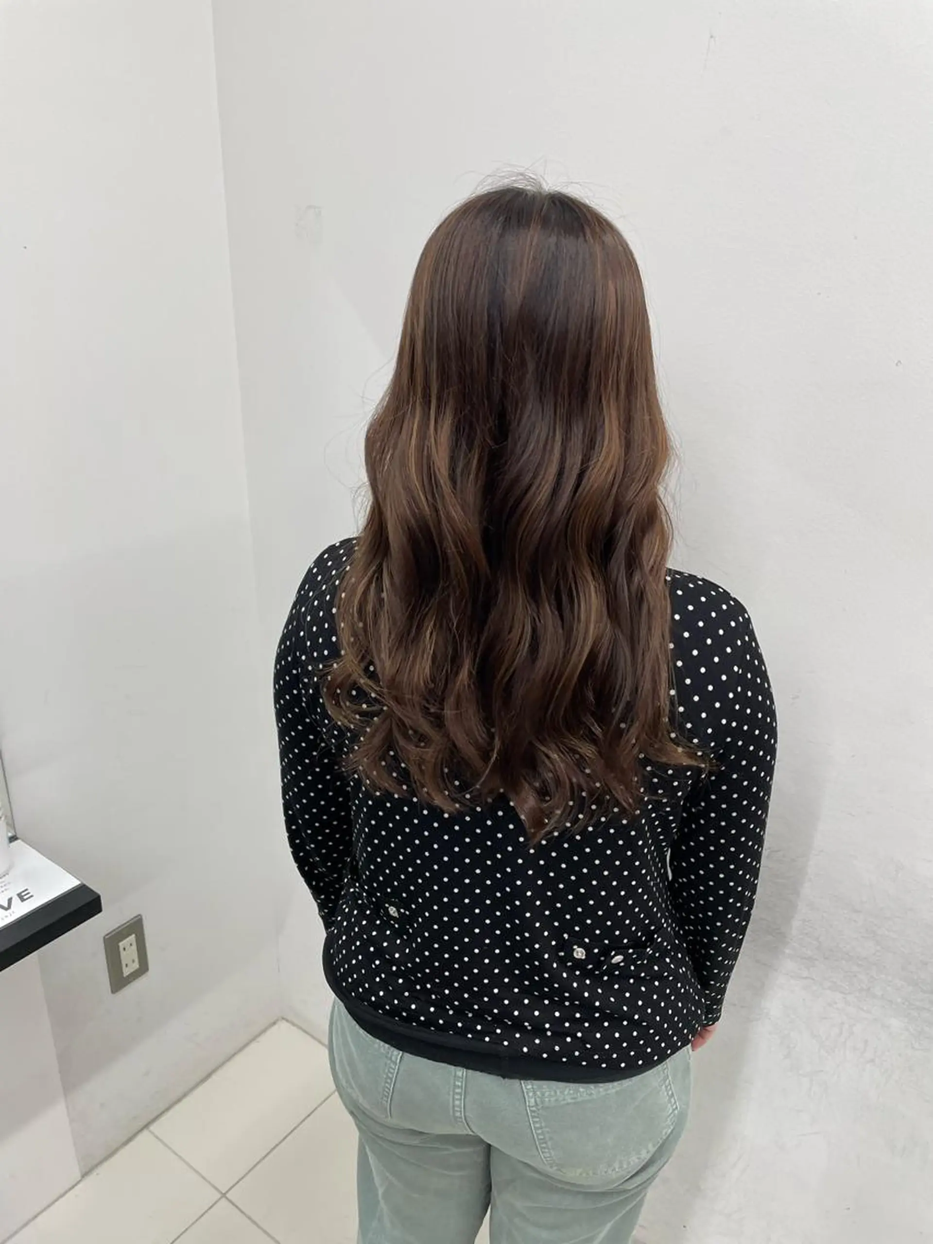 ミディアム カラー ミディアムパーマ ブリーチ ハイライトカラー ハイライト 学生 ⭐️無料！カット モデル募集⭐️夕貴のヘアスタイル