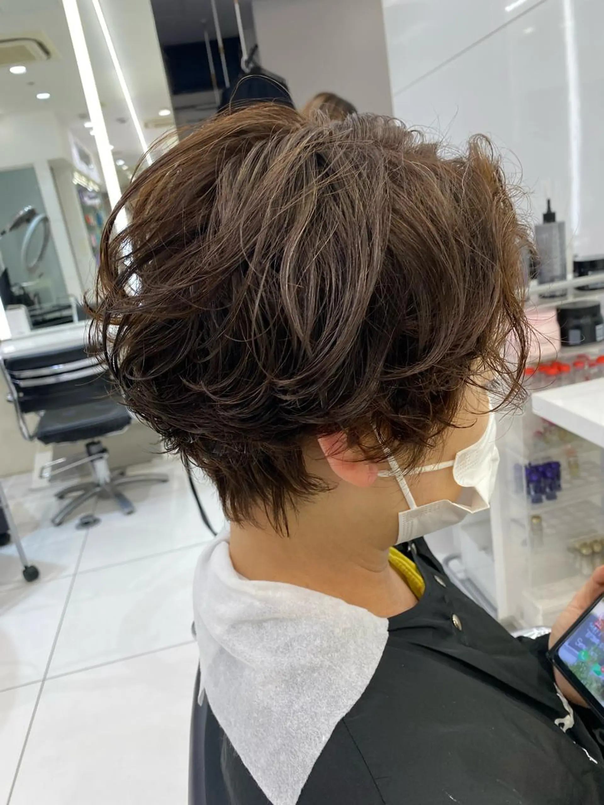ショート パーマ 高橋 沙央のヘアスタイル