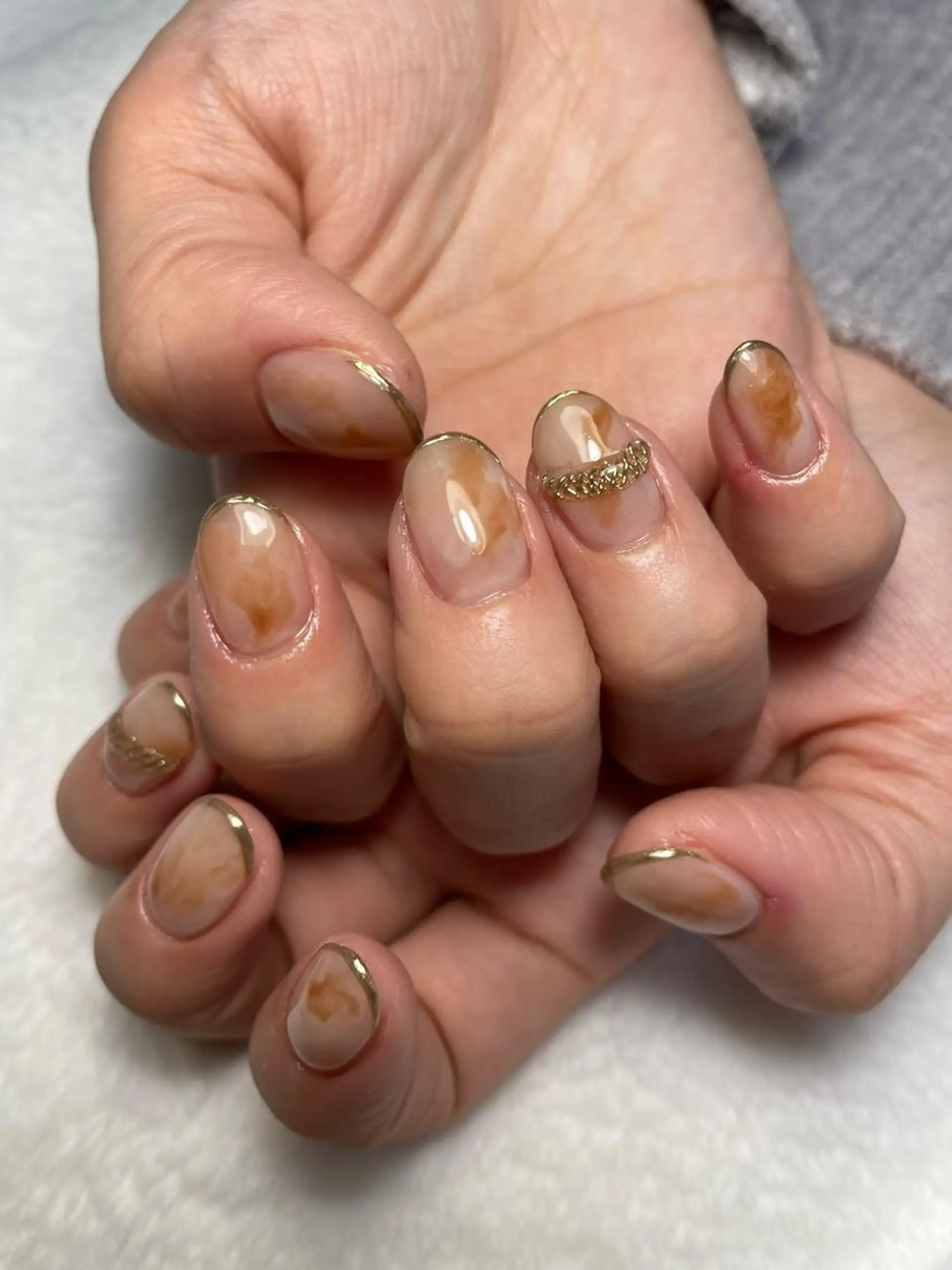 ネイル フレンチネイル ミラーネイル ハンドネイル kipinail 川﨑えりかのネイルデザイン