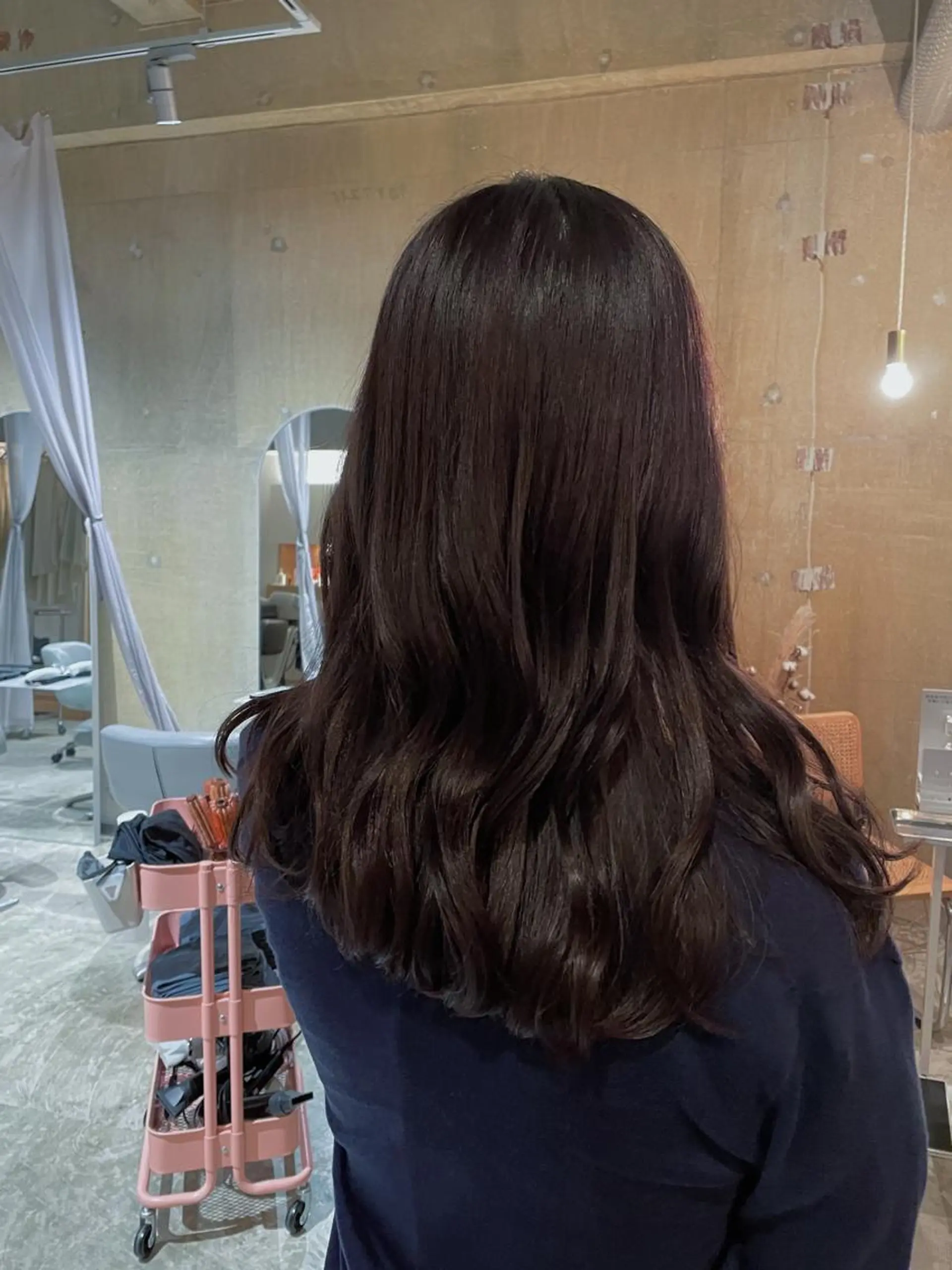 ロング カラー グレージュ ラベンダーカラー ラベンダーグレージュ ラベンダーグレー 韓国ボブ👩🇰🇷 小野絢未のヘアスタイル