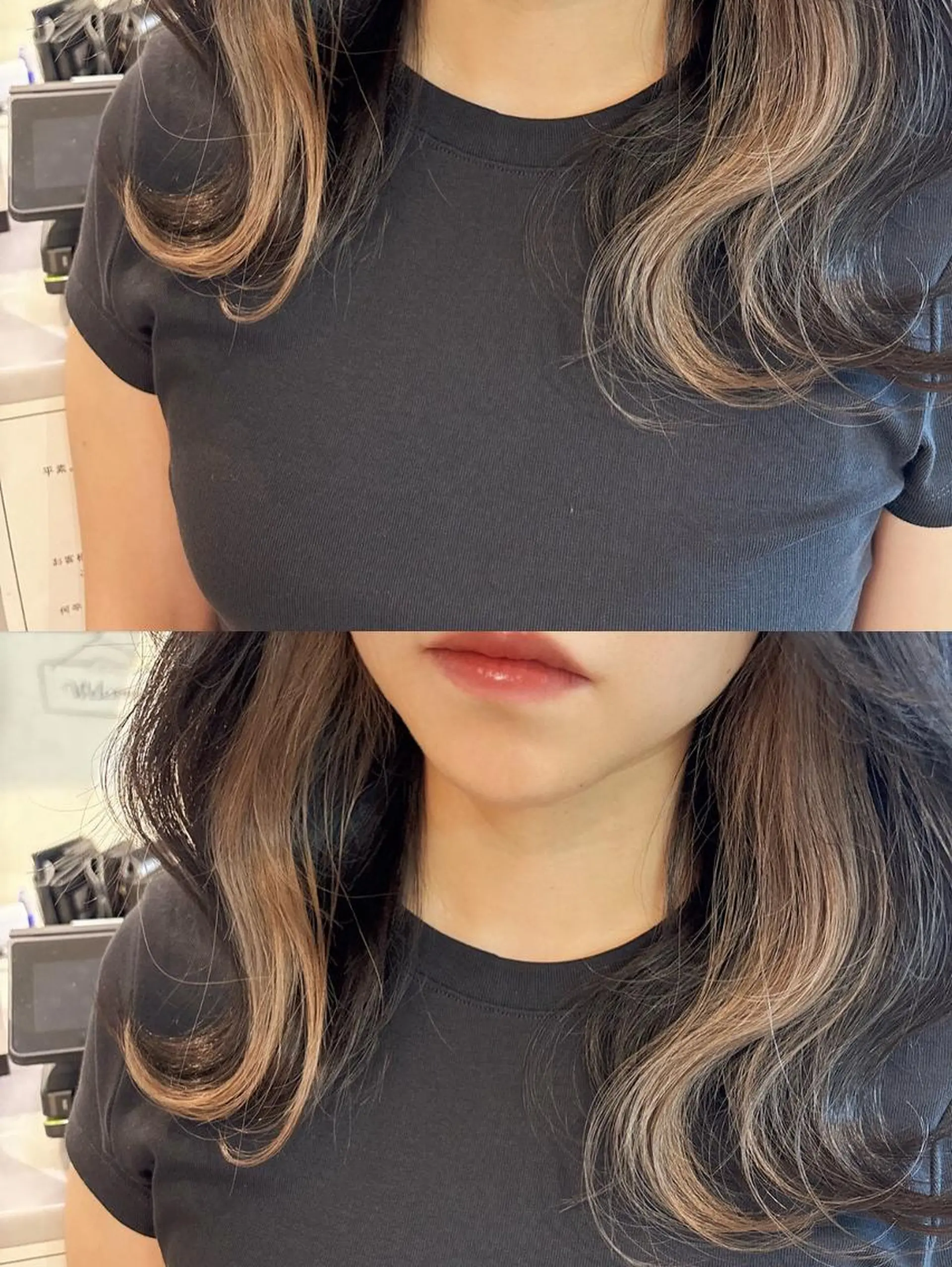 ミディアム カラー ヘアアレンジ 切りっぱなしボブ 丸みショート ベージュカラー ショコラベージュ 透明感カラー N° +aero 横浜のヘアスタイル