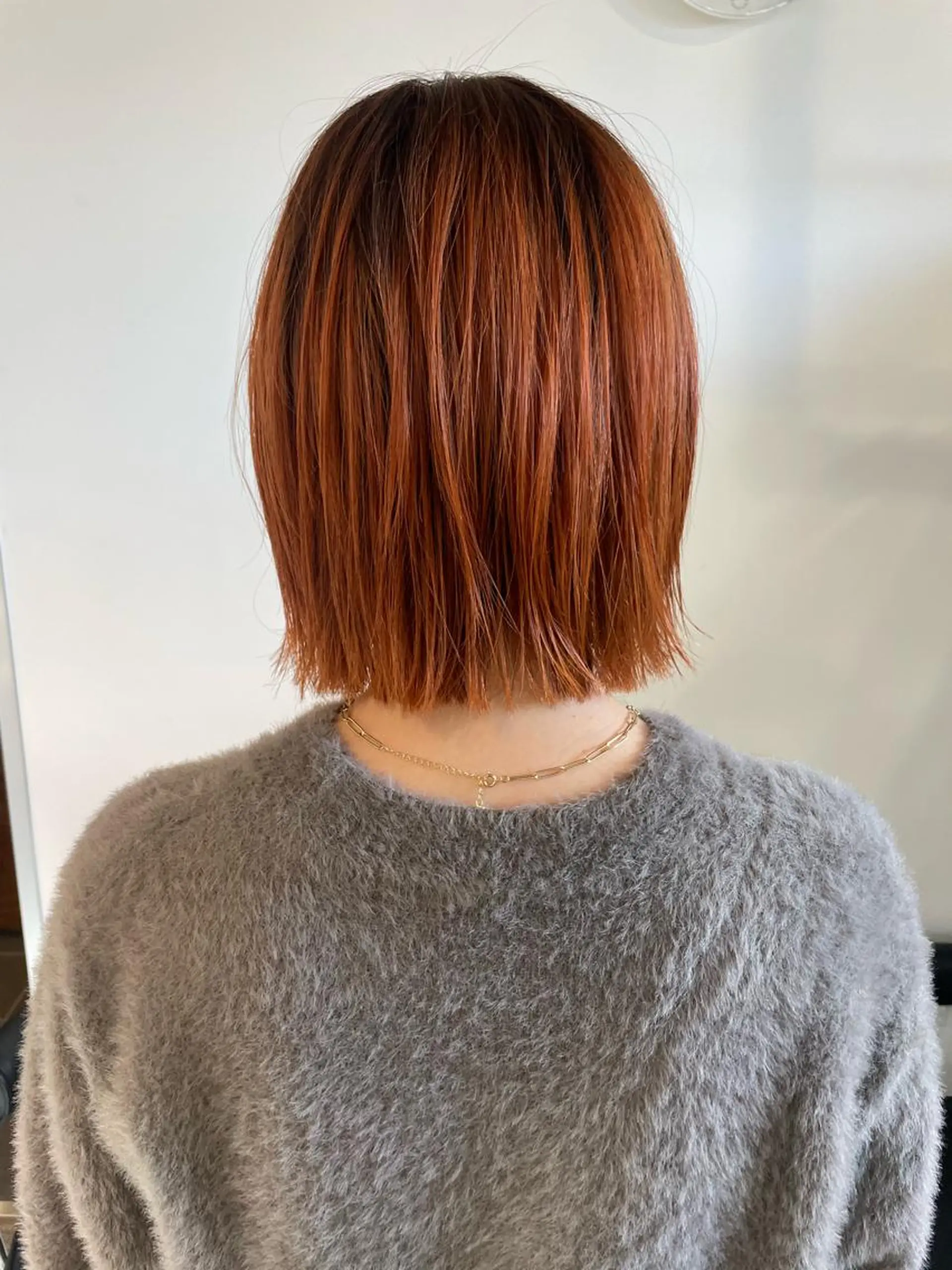 ミディアム カラー ブリーチ オレンジ ボブ fit/ madokaのヘアスタイル