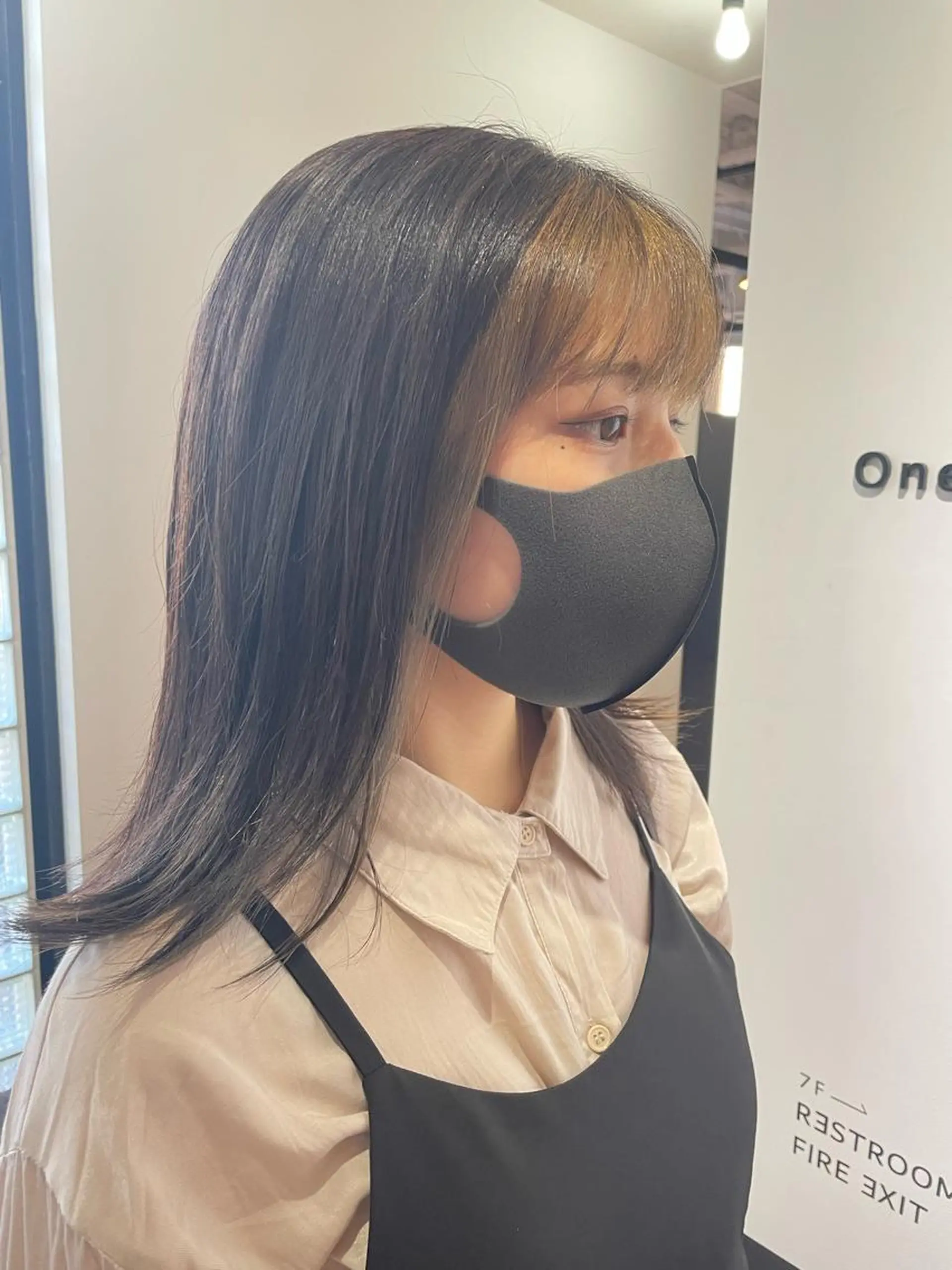 セミロング カラー ミストバング  フェイスフレーミング One By The Ect所属・ショート/脱白髪染め ☆宇﨑悠実のヘアスタイル