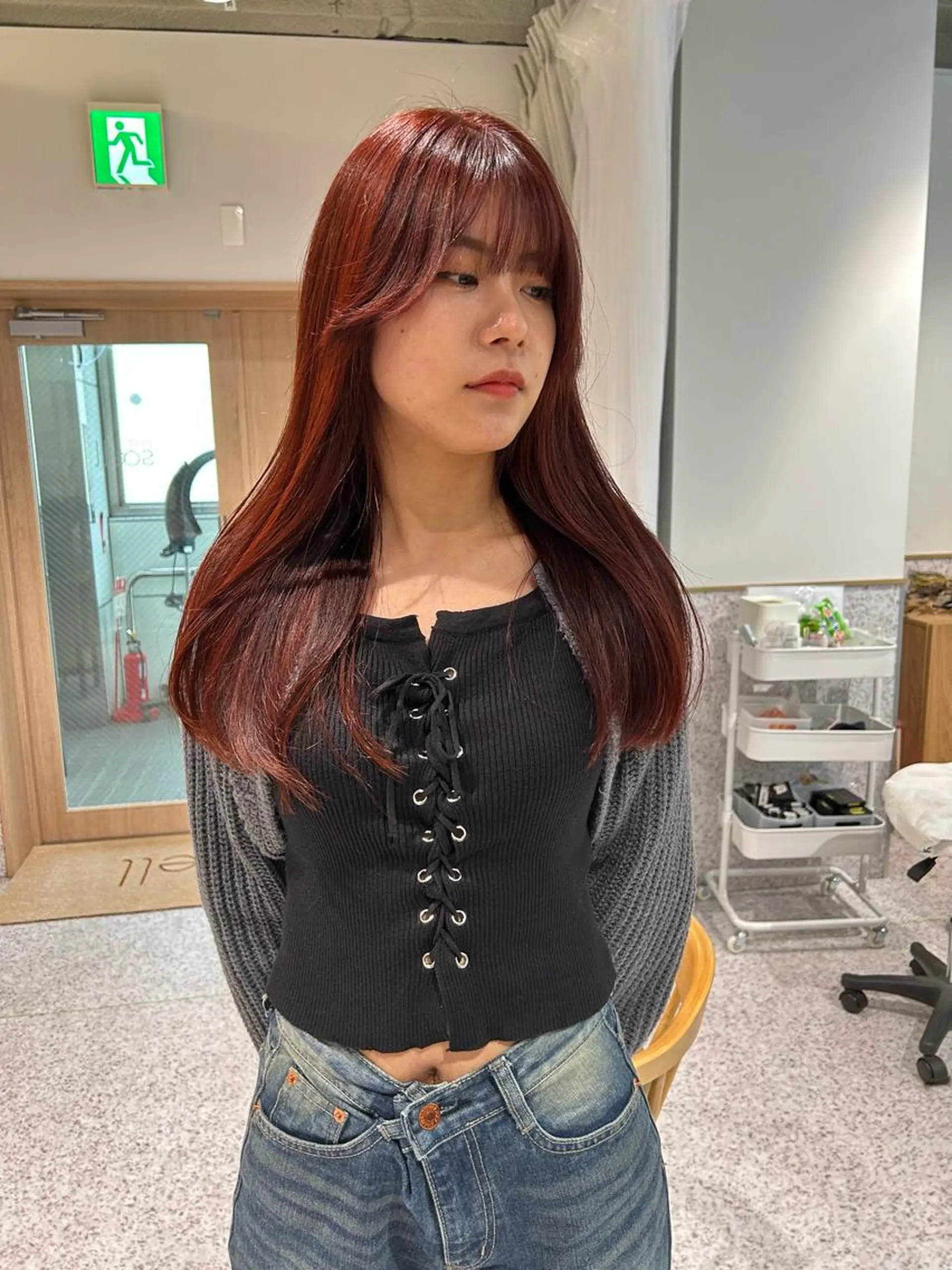 ロング カラー ヘアアレンジ カット ヘアカラー トリートメント トレンドlayer cut💐mihoのヘアスタイル