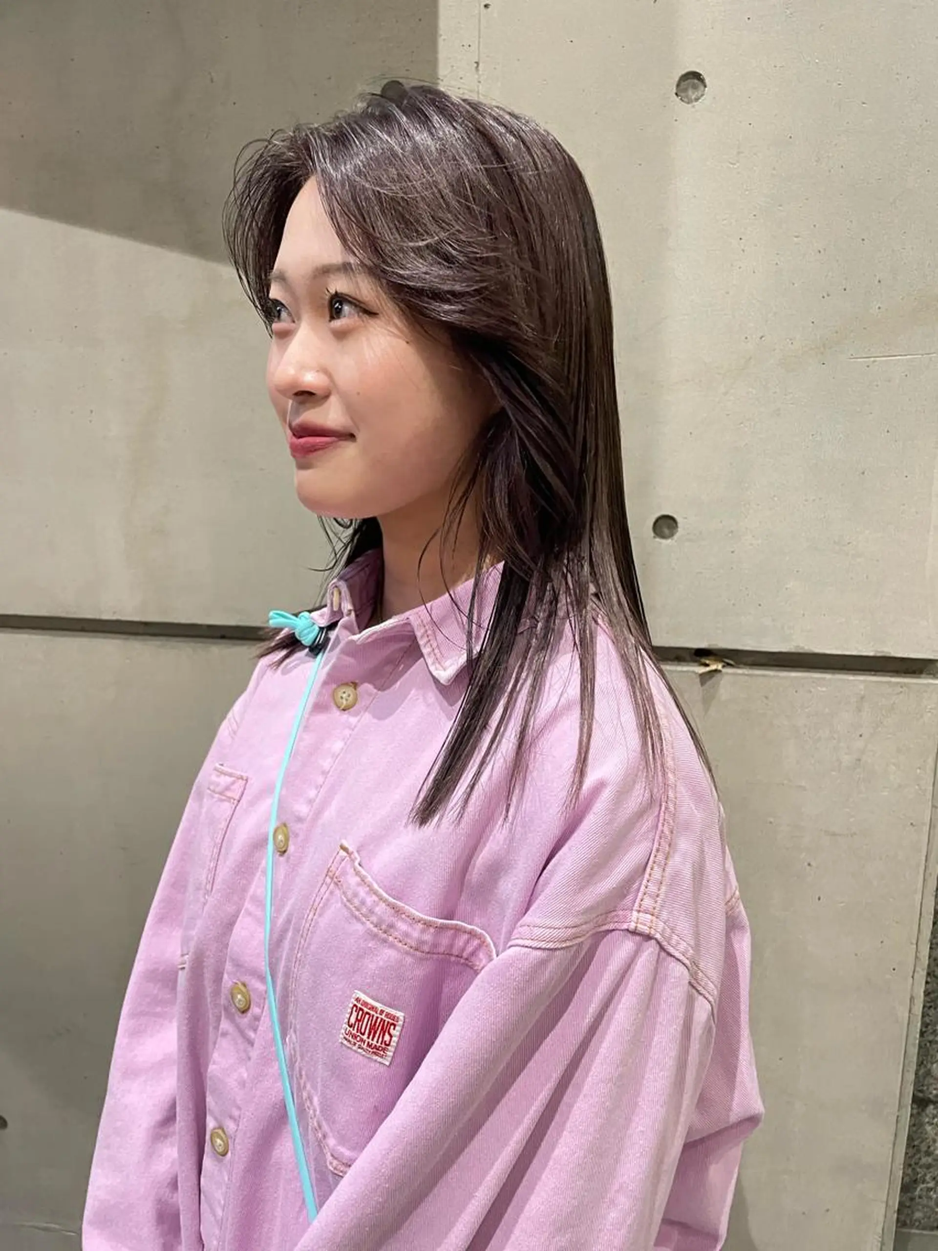 ミディアム カット ヘアカラー トリートメント 大角  実希のヘアスタイル