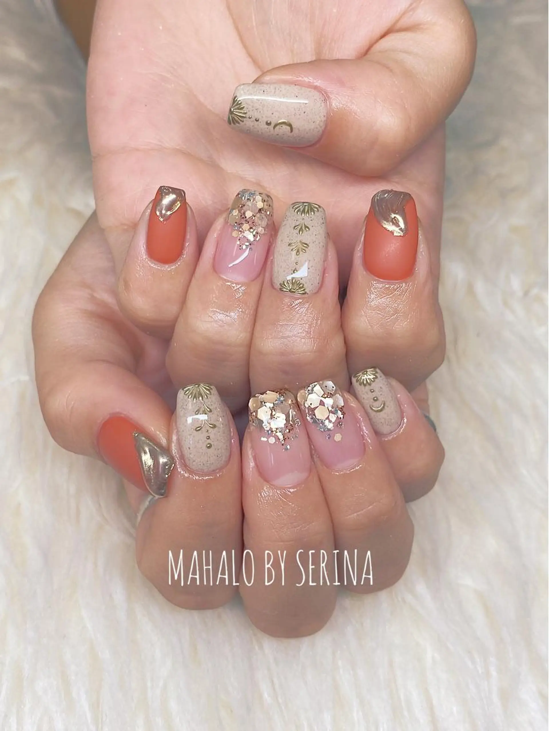 ショート カラー ネイル ハンドネイル SUNNY BAE. SERINAのネイルデザイン