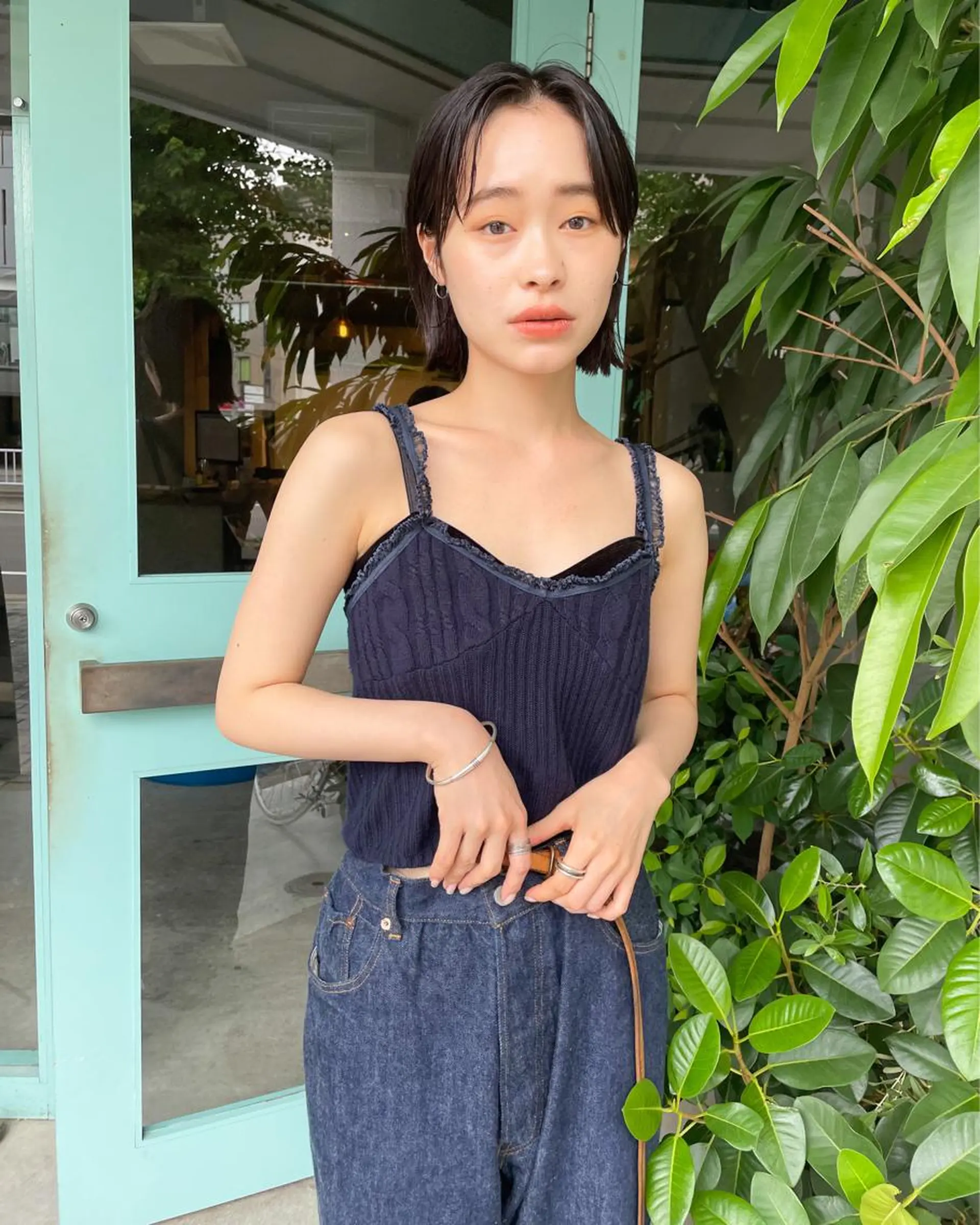 ショート カラー パーマ/レイヤー 岩山丈一郎のヘアスタイル