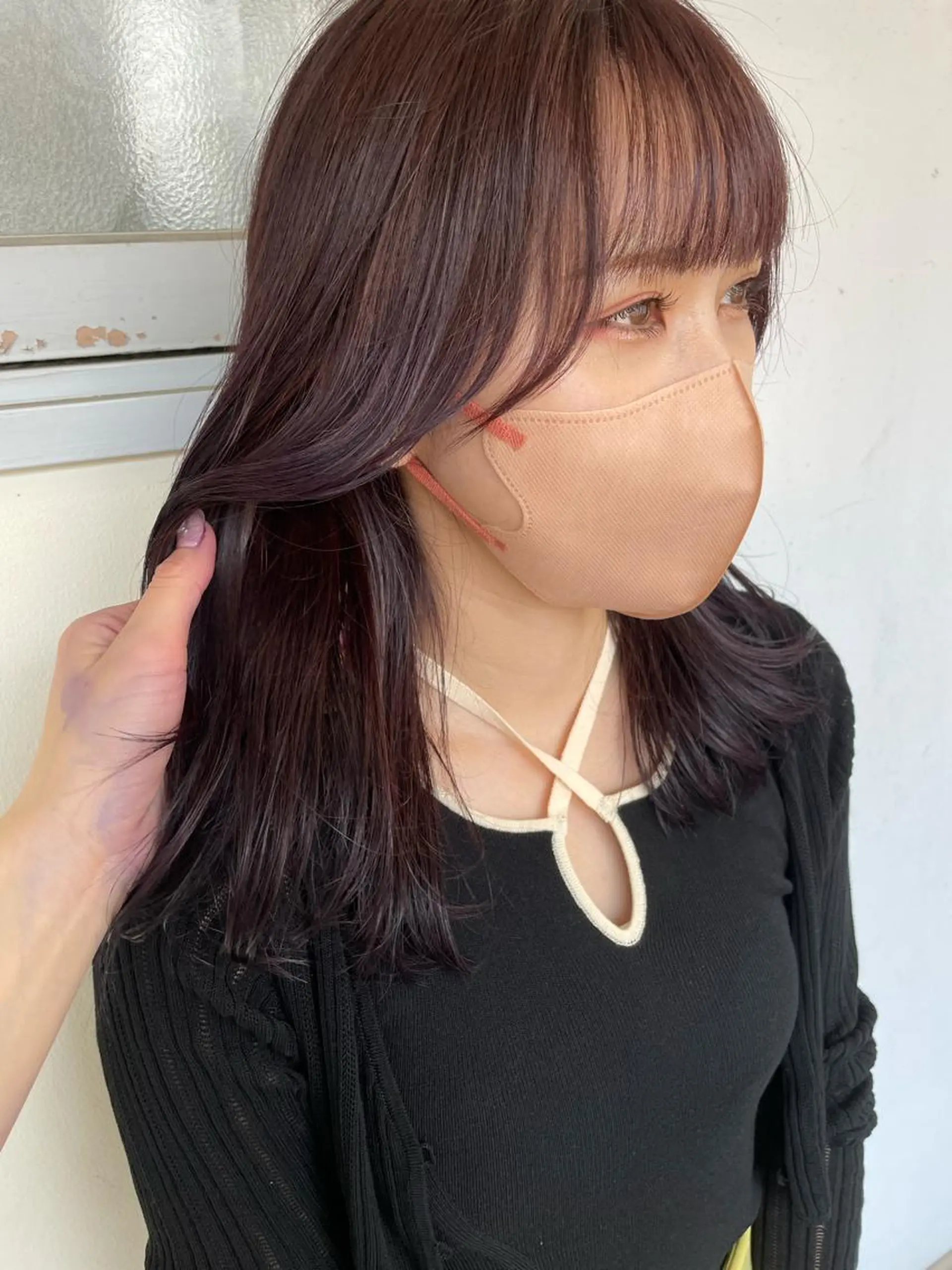 セミロング カラー ヘアアレンジ maoブリーチ無し 似合わせカラーのヘアスタイル